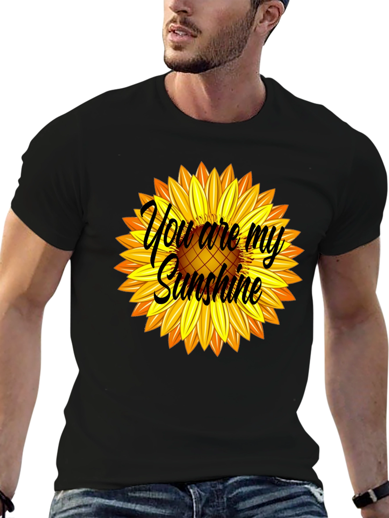 Black You Are My Sunshine Sunflower Graphic Tee view 6