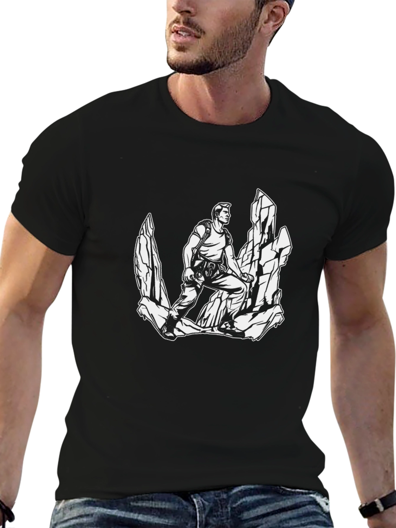 Black Climber Graphic T-Shirt - Adventure Ready! view 6