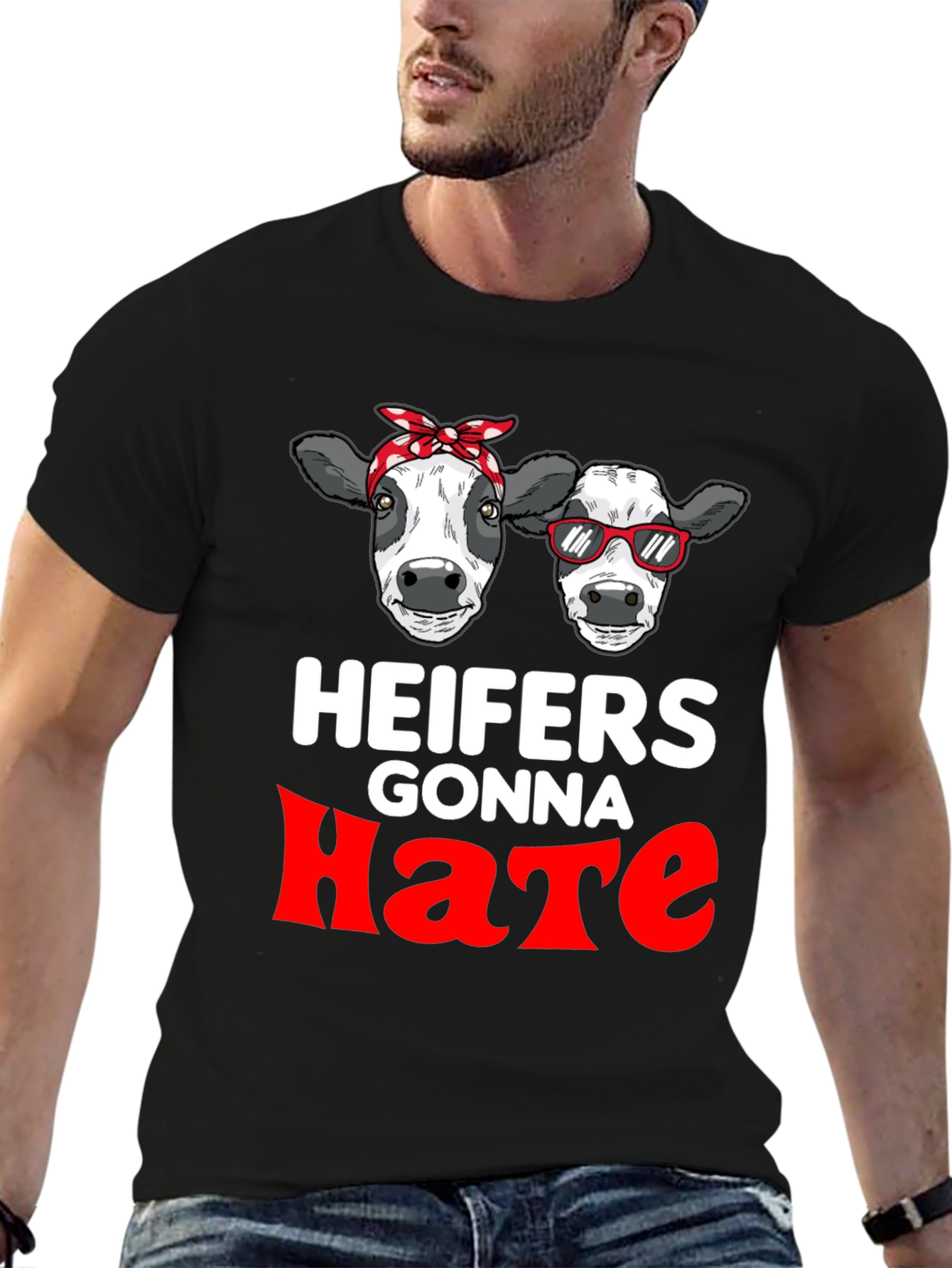 Black Heifers Gonna Hate Graphic T-Shirt view 6