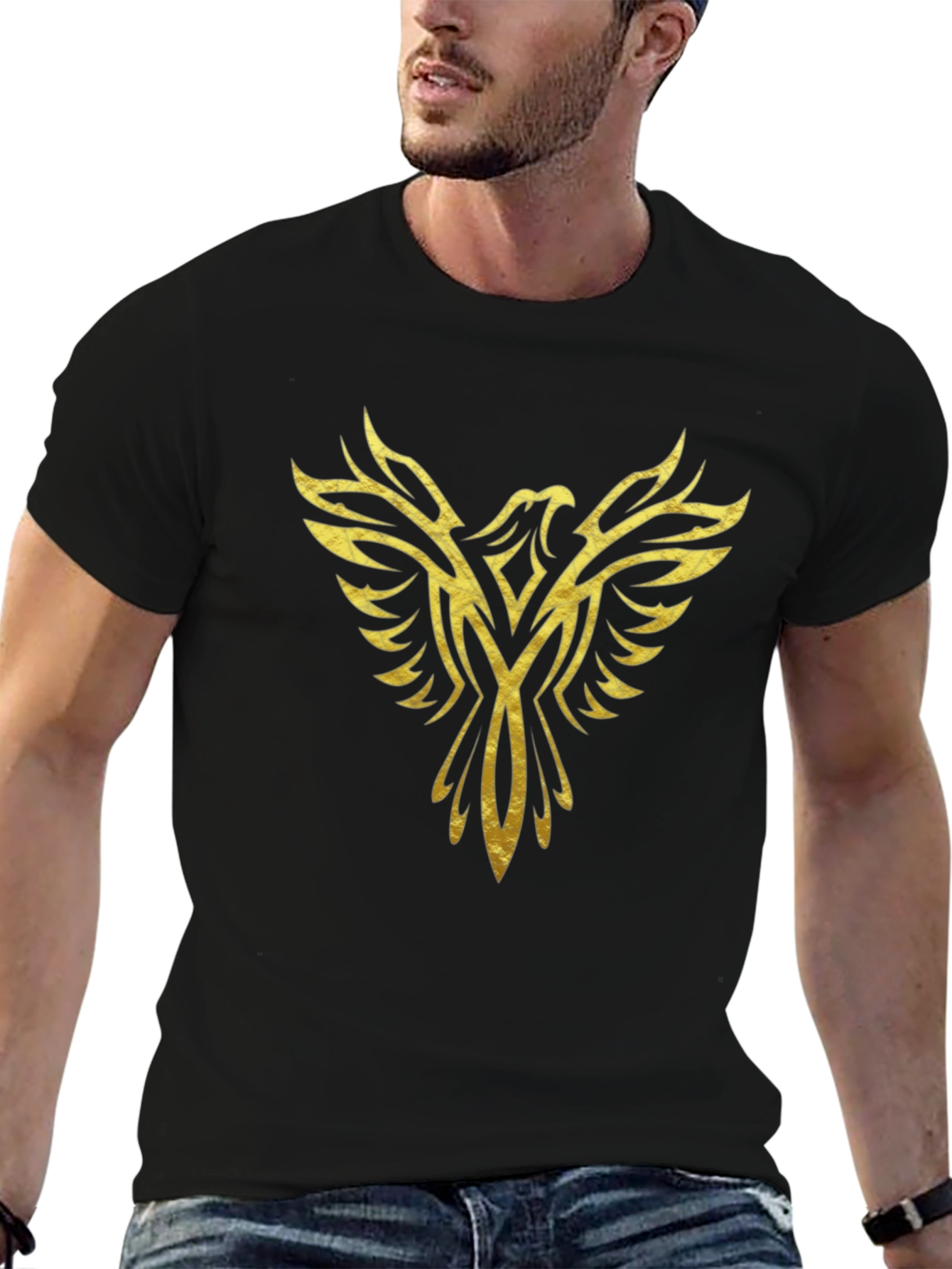 Black Phoenix Graphic Black T-Shirt - Bold Design view 6