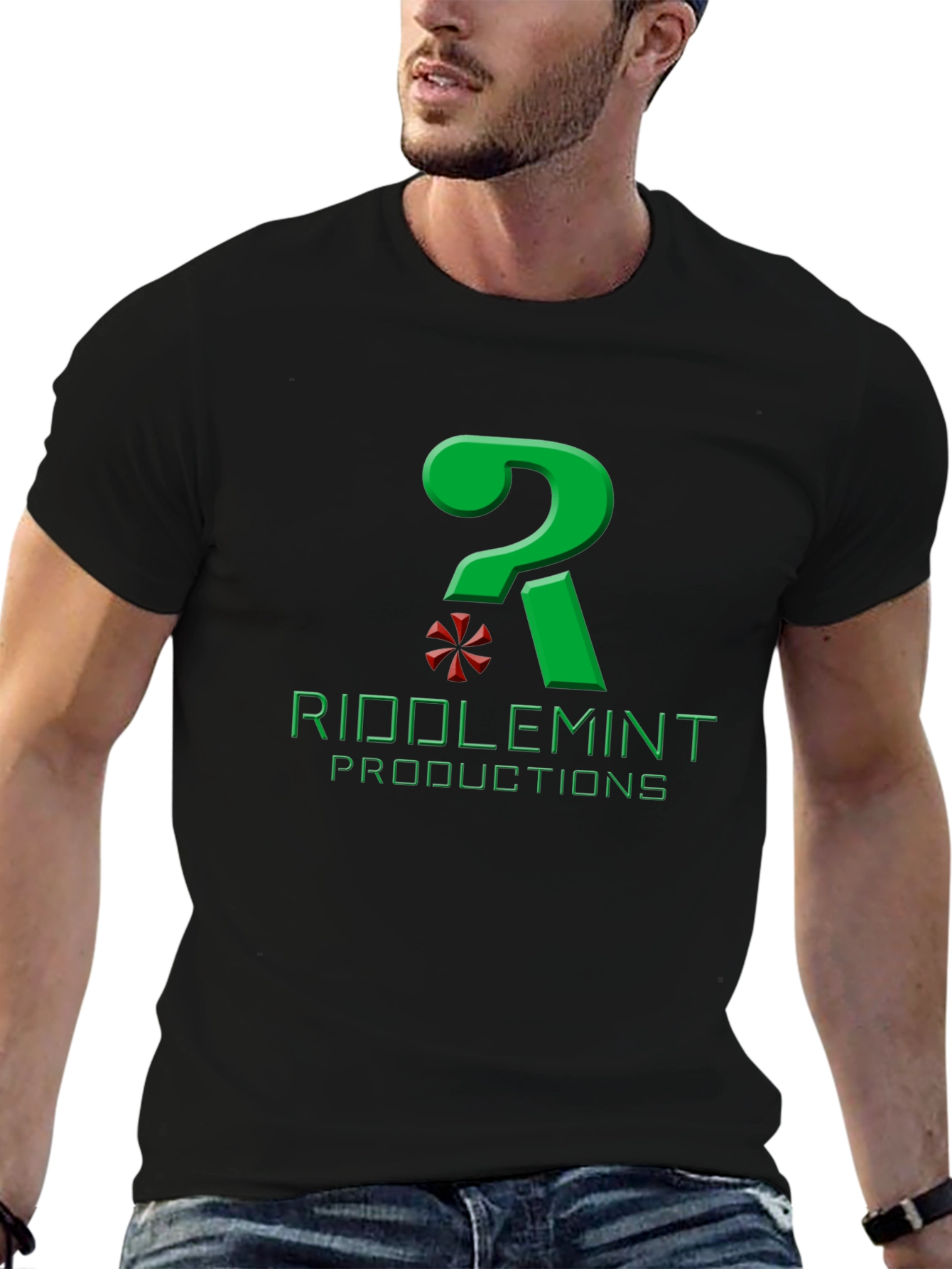 Black Riddlemint Productions Graphic T-Shirt view 6