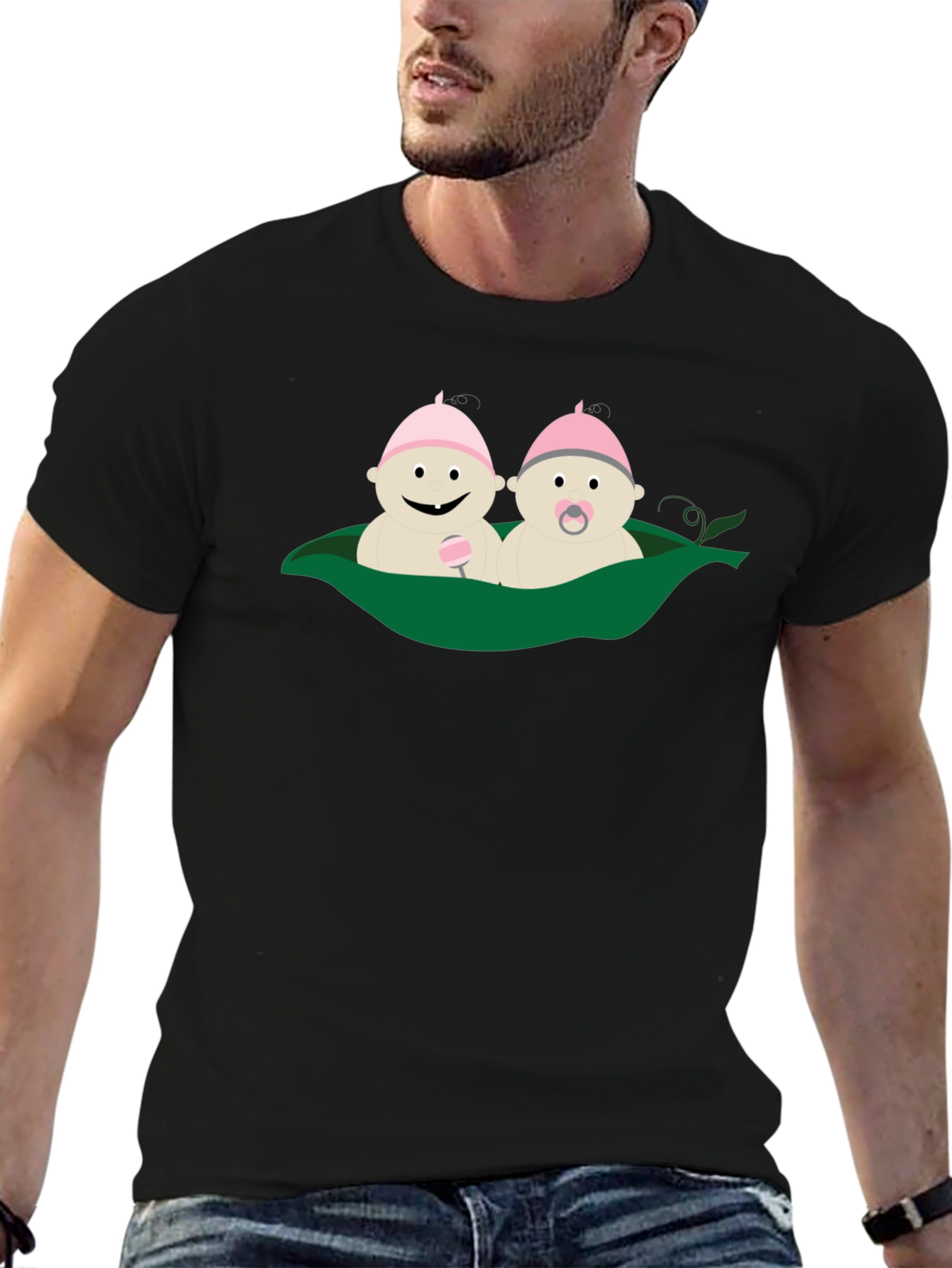 Black Two Peas in a Pod Graphic Tee view 6