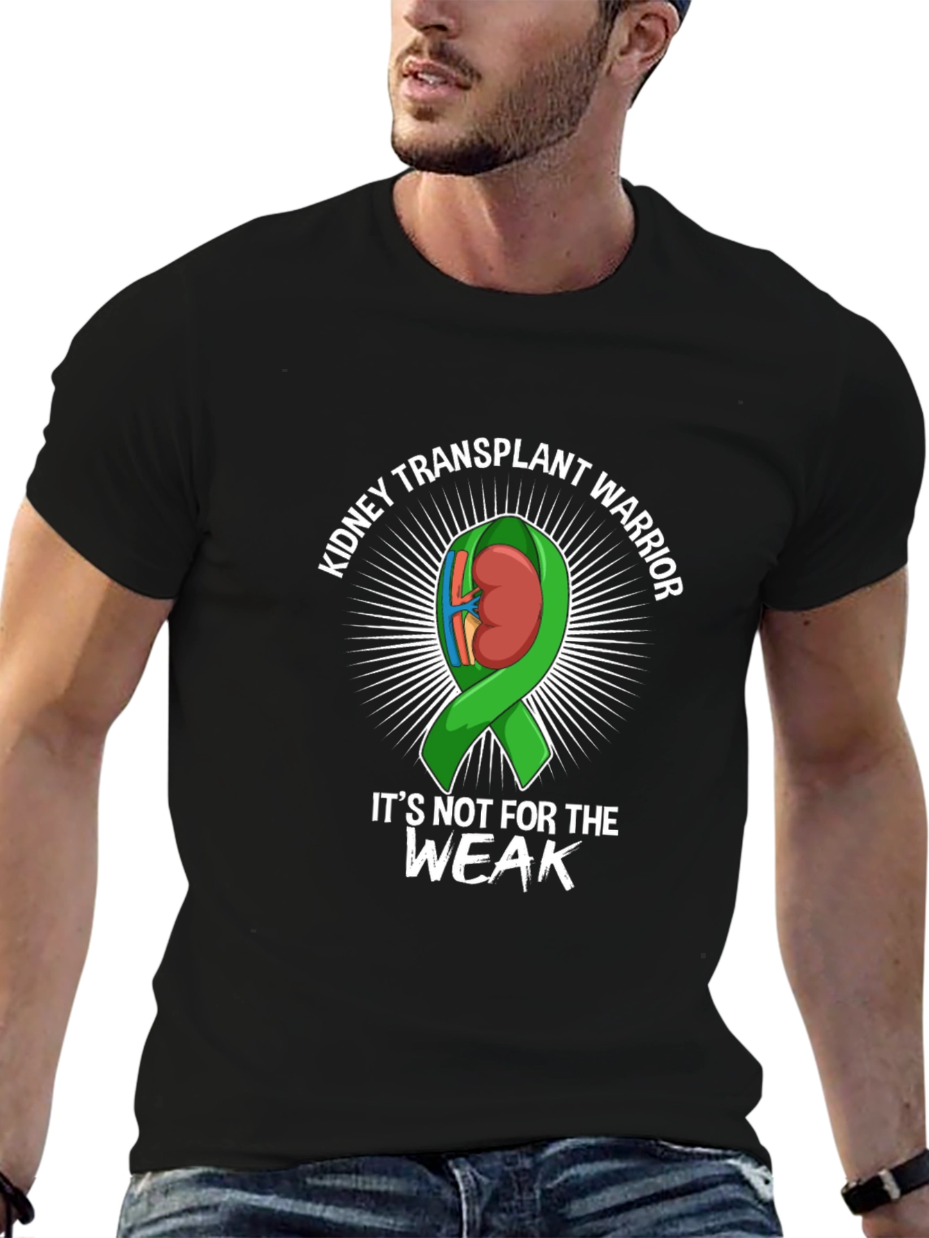 Black Kidney Transplant Warrior Graphic Tee view 6