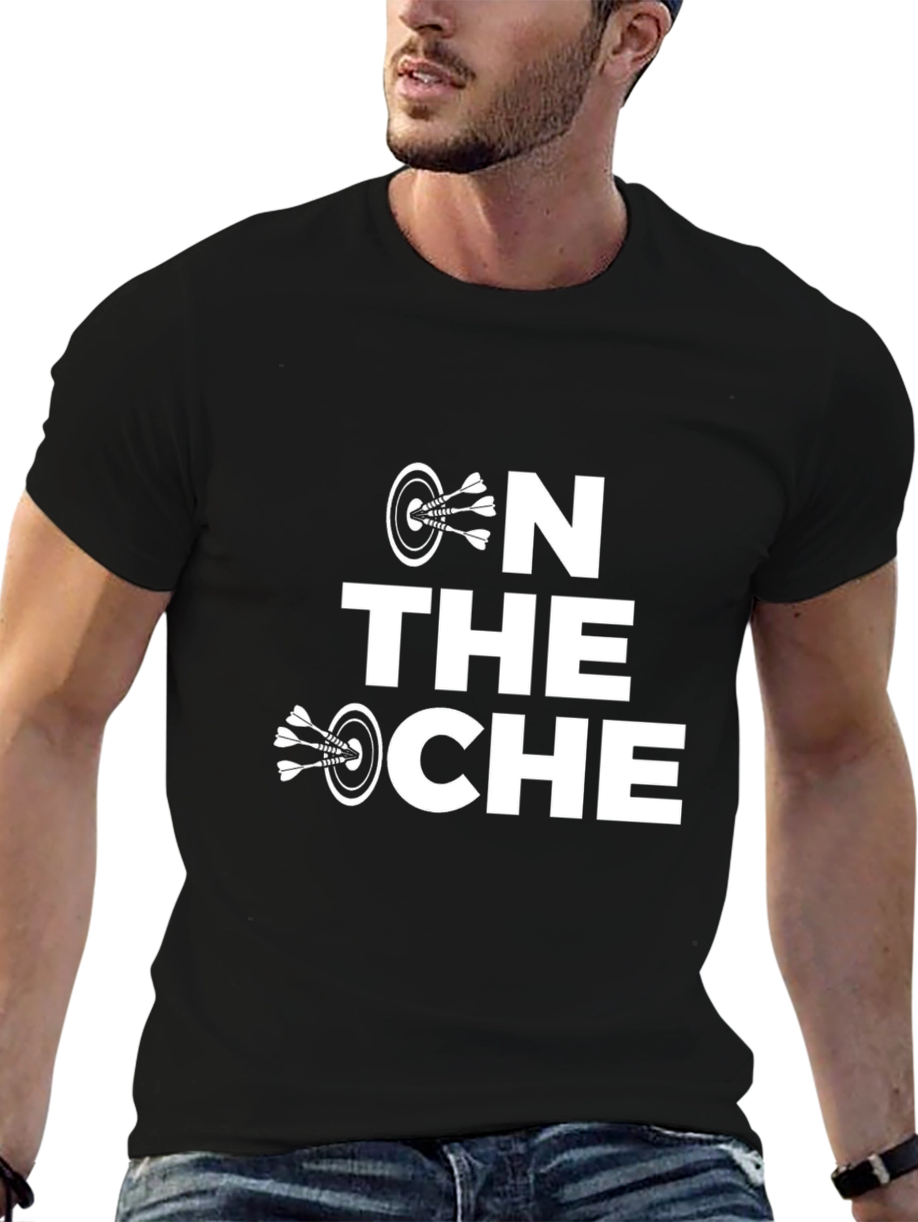 Black On The Oche Dart T-Shirt view 6