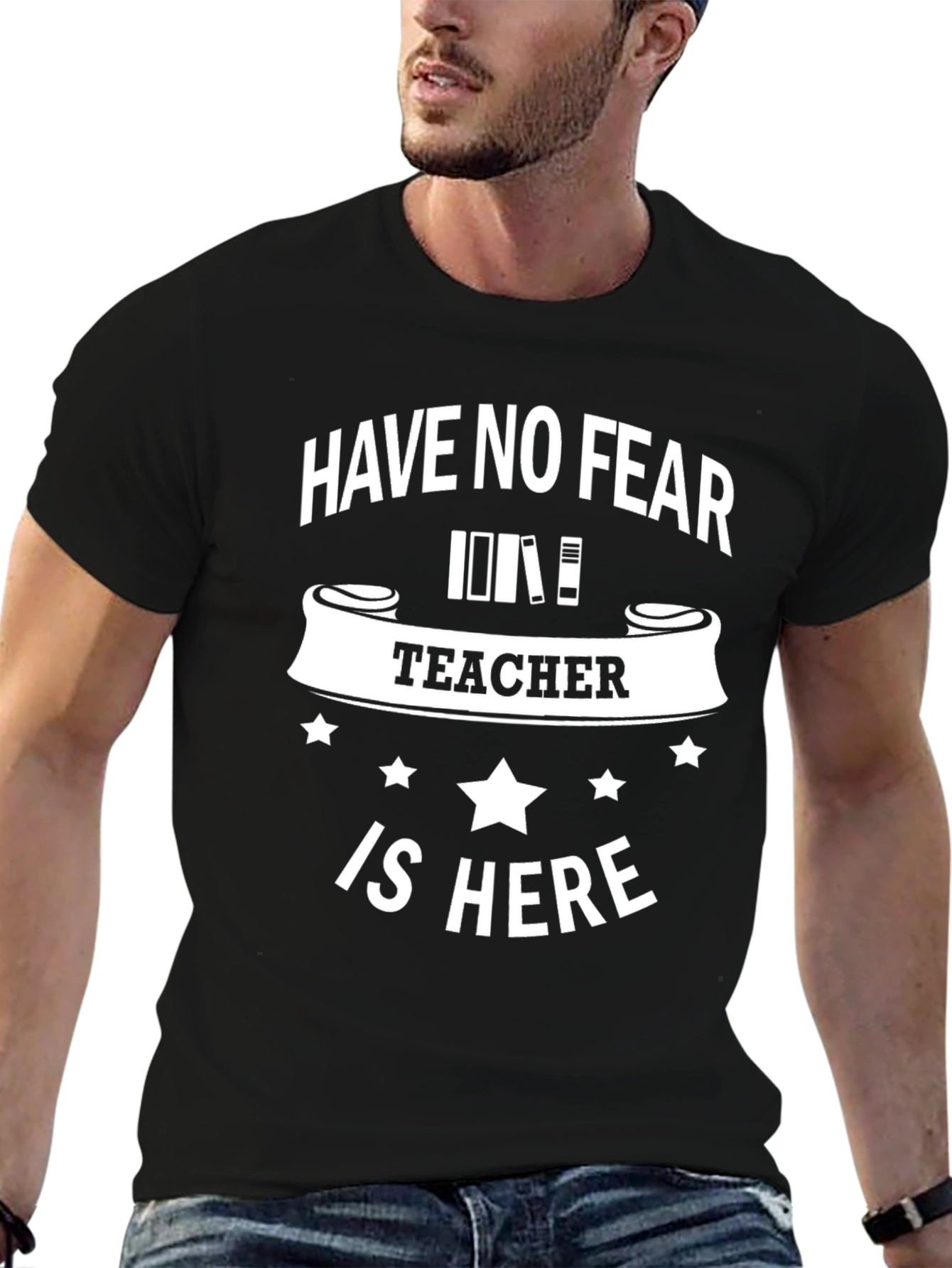 Black Have No Fear, Teacher Is Here - Graphic Tee view 6