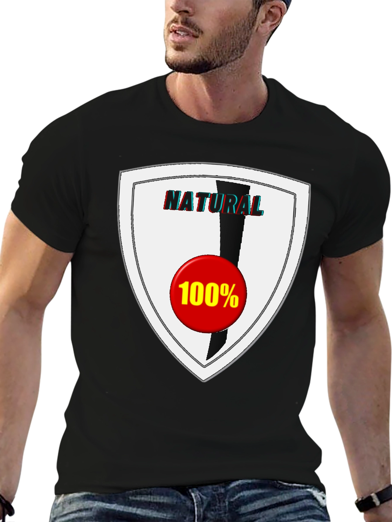 Natural 100% Graphic Tee - Stylish & Comfortable - 6