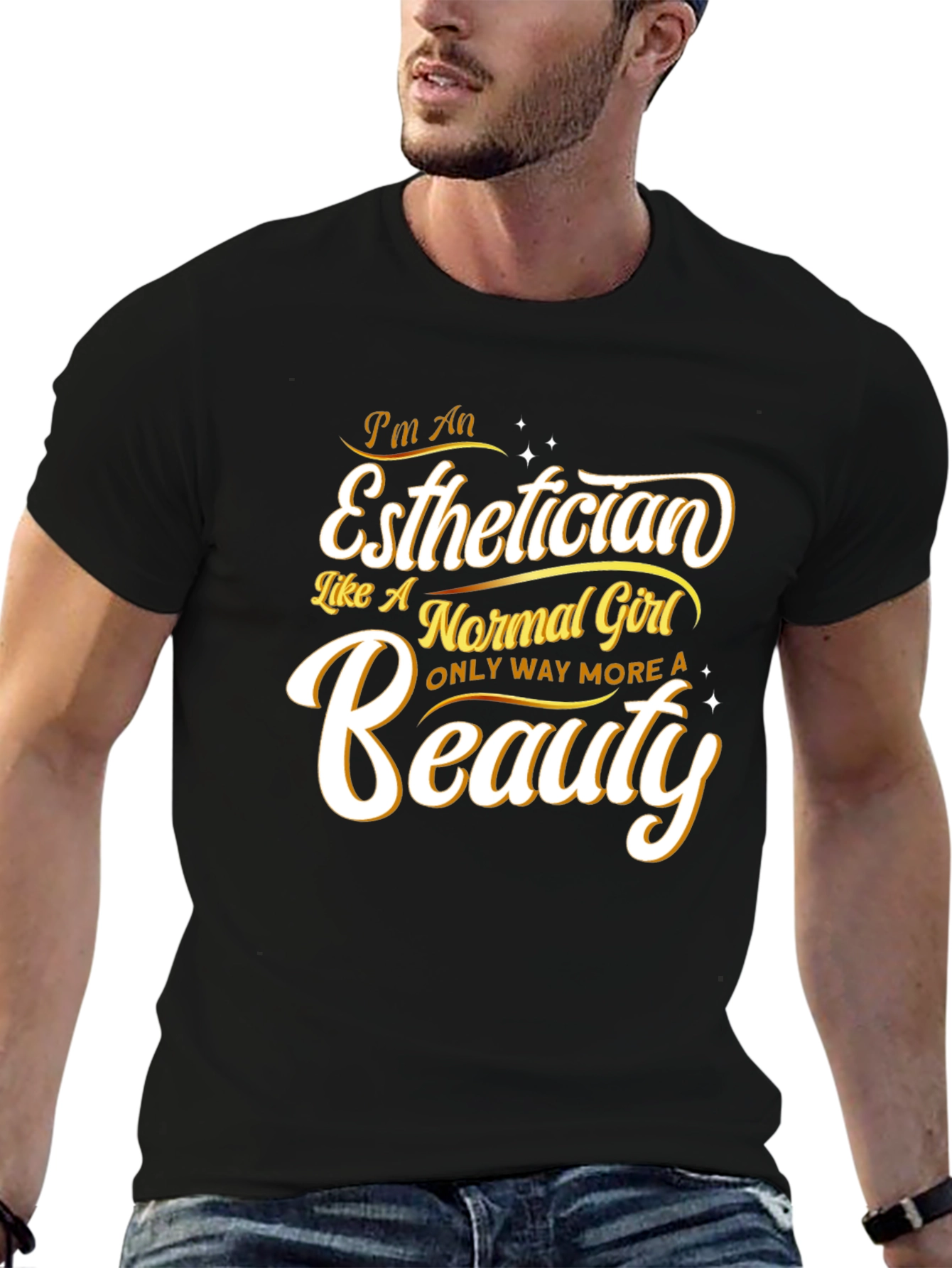 Black Esthetician Beauty T-Shirt view 6