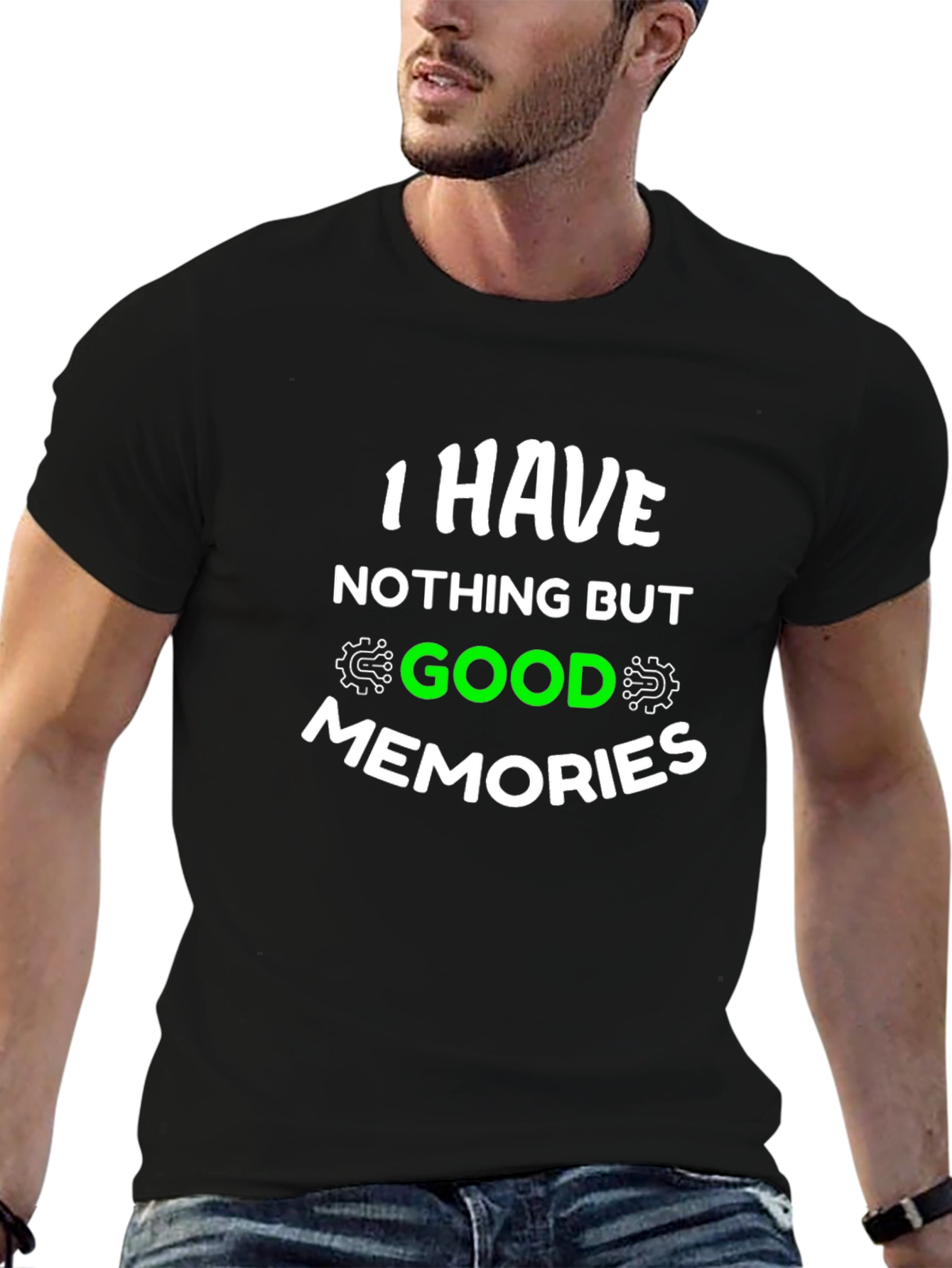 Black I Have Nothing But Good Memories T-Shirt view 6