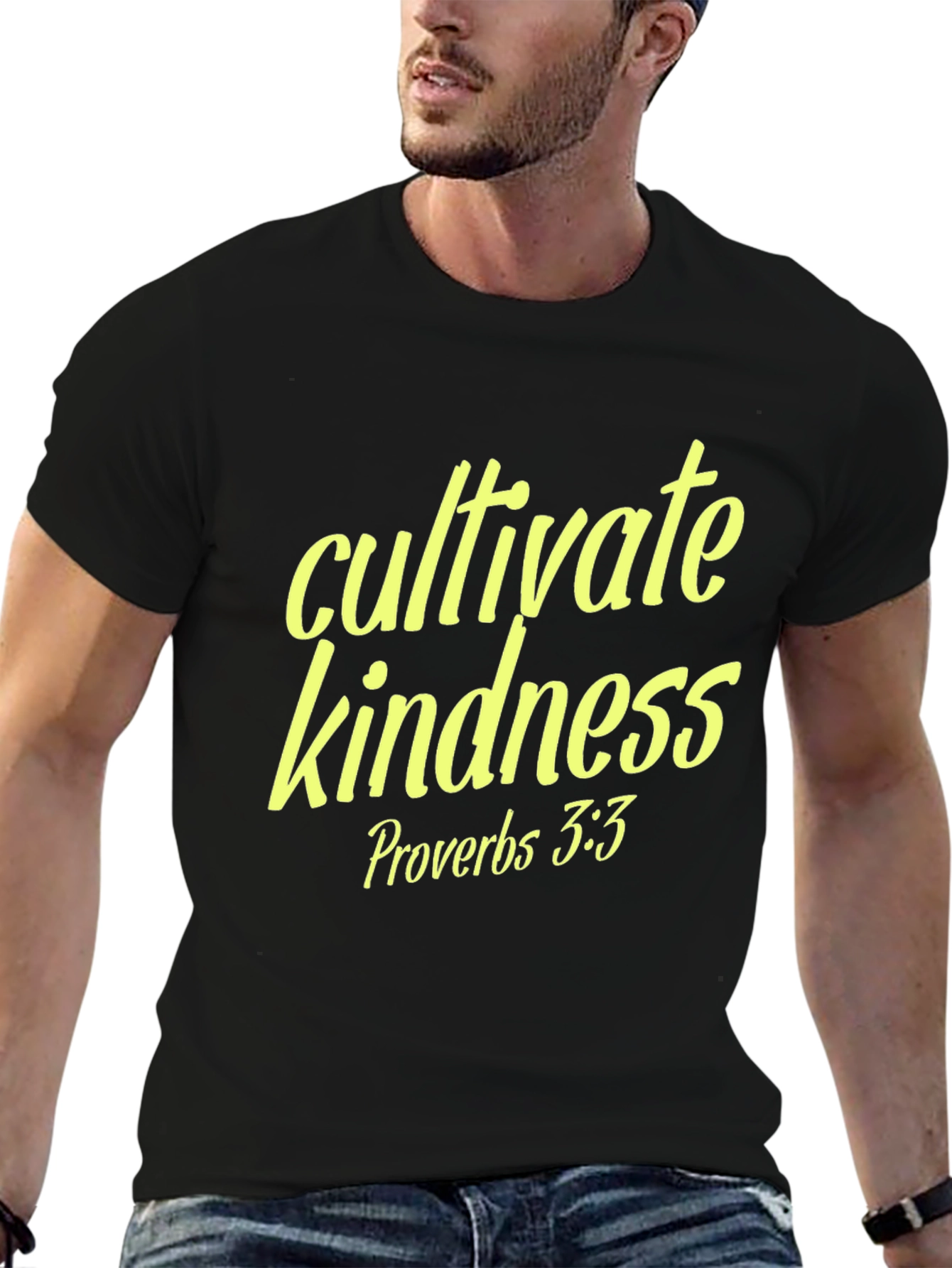 Black Cultivate Kindness Black T-Shirt view 6