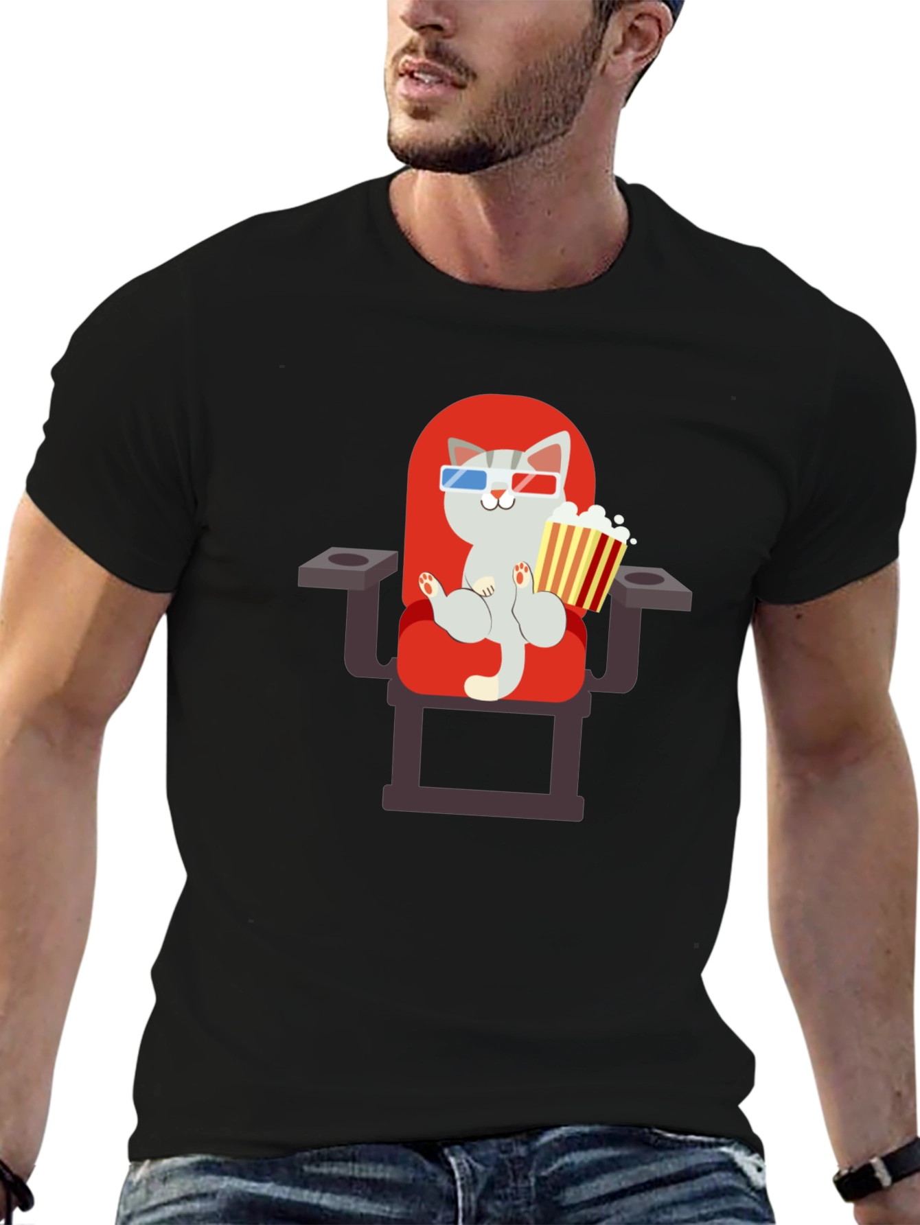 Black Cat Movie Lover Graphic Tee view 6