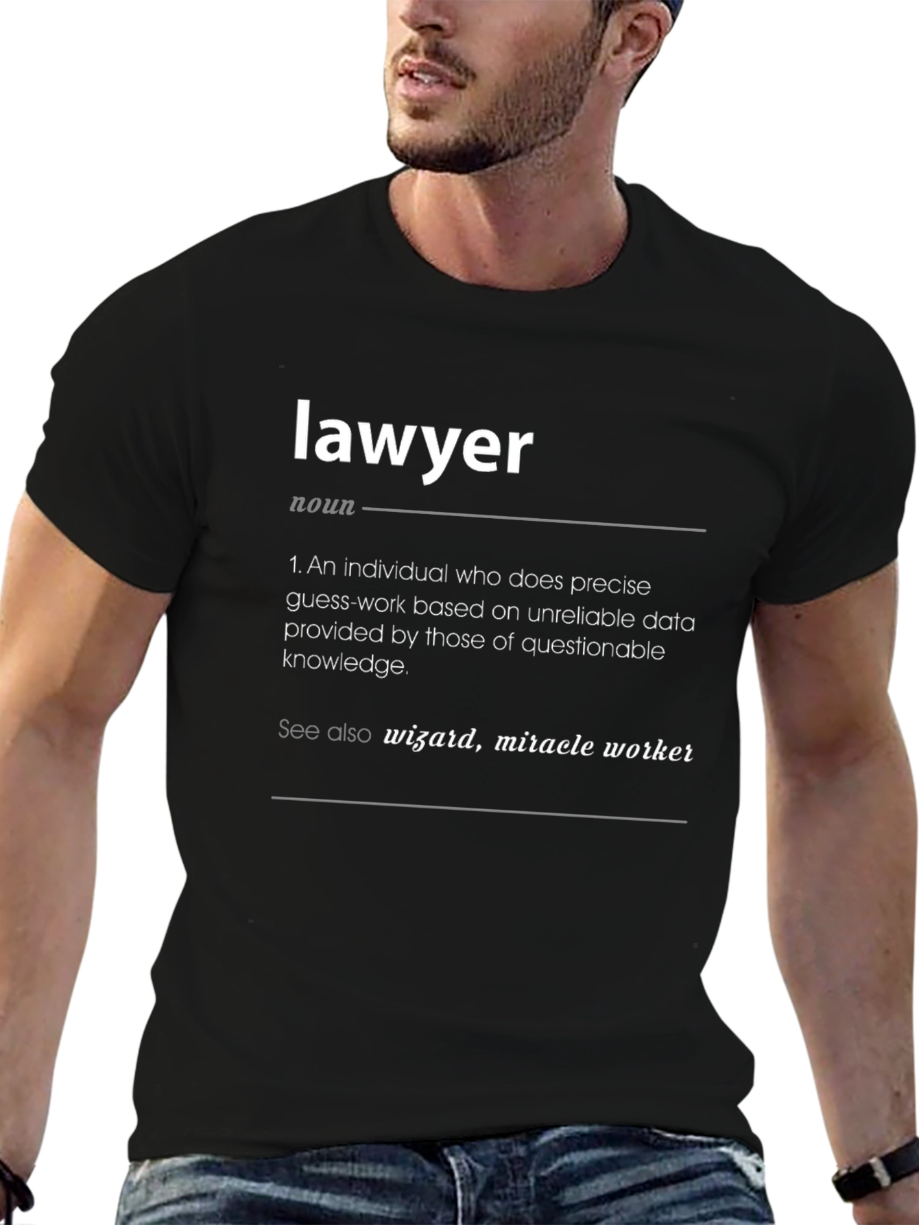 Black Lawyer Definition Black T-Shirt view 6