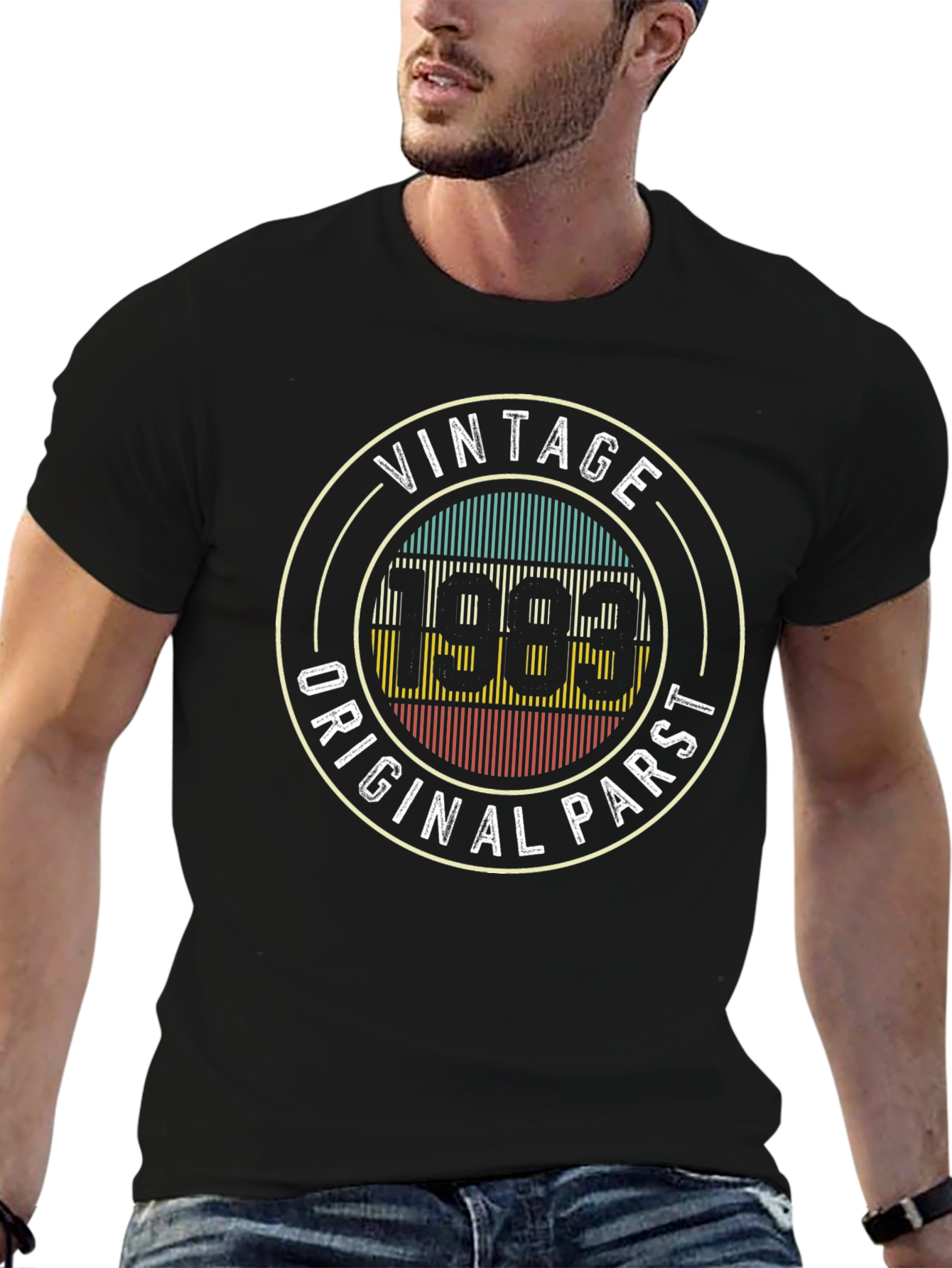 Black Vintage 1983 Original Parst T-Shirt view 6