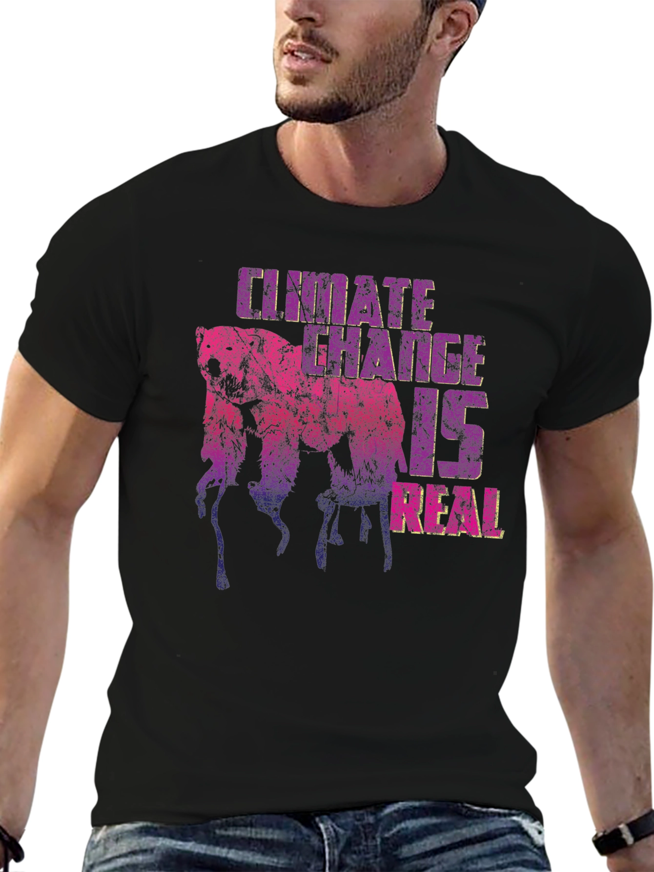 Black Climate Change Awareness Graphic Tee view 6