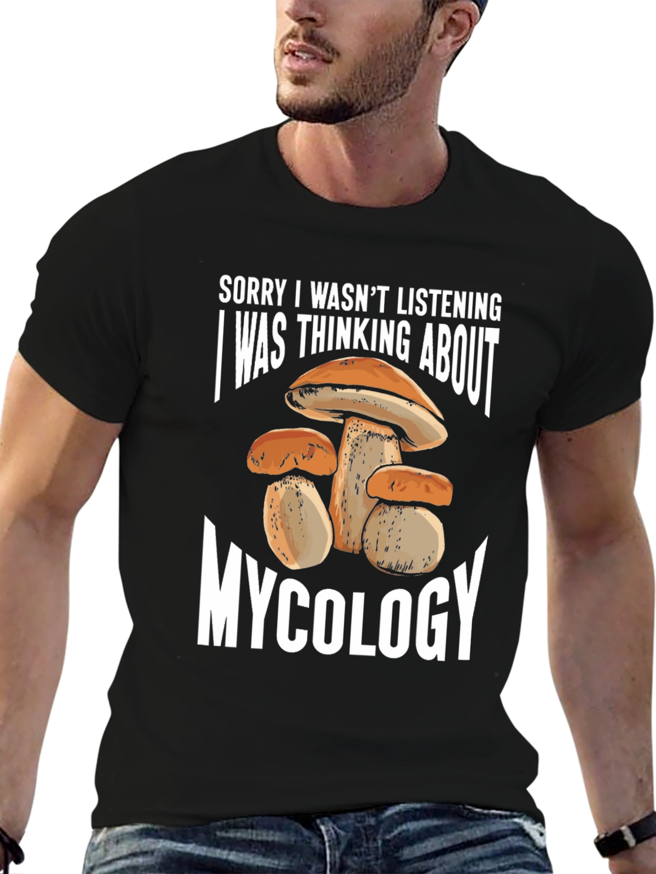 Black Mycology Thinking T-Shirt view 6