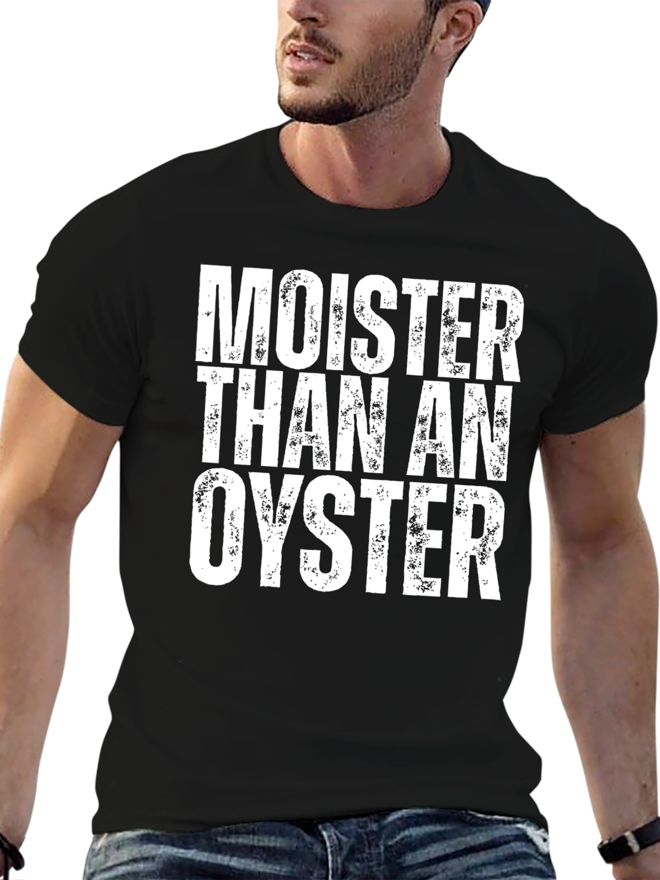 Black Moister Than An Oyster Graphic Tee - Black view 6