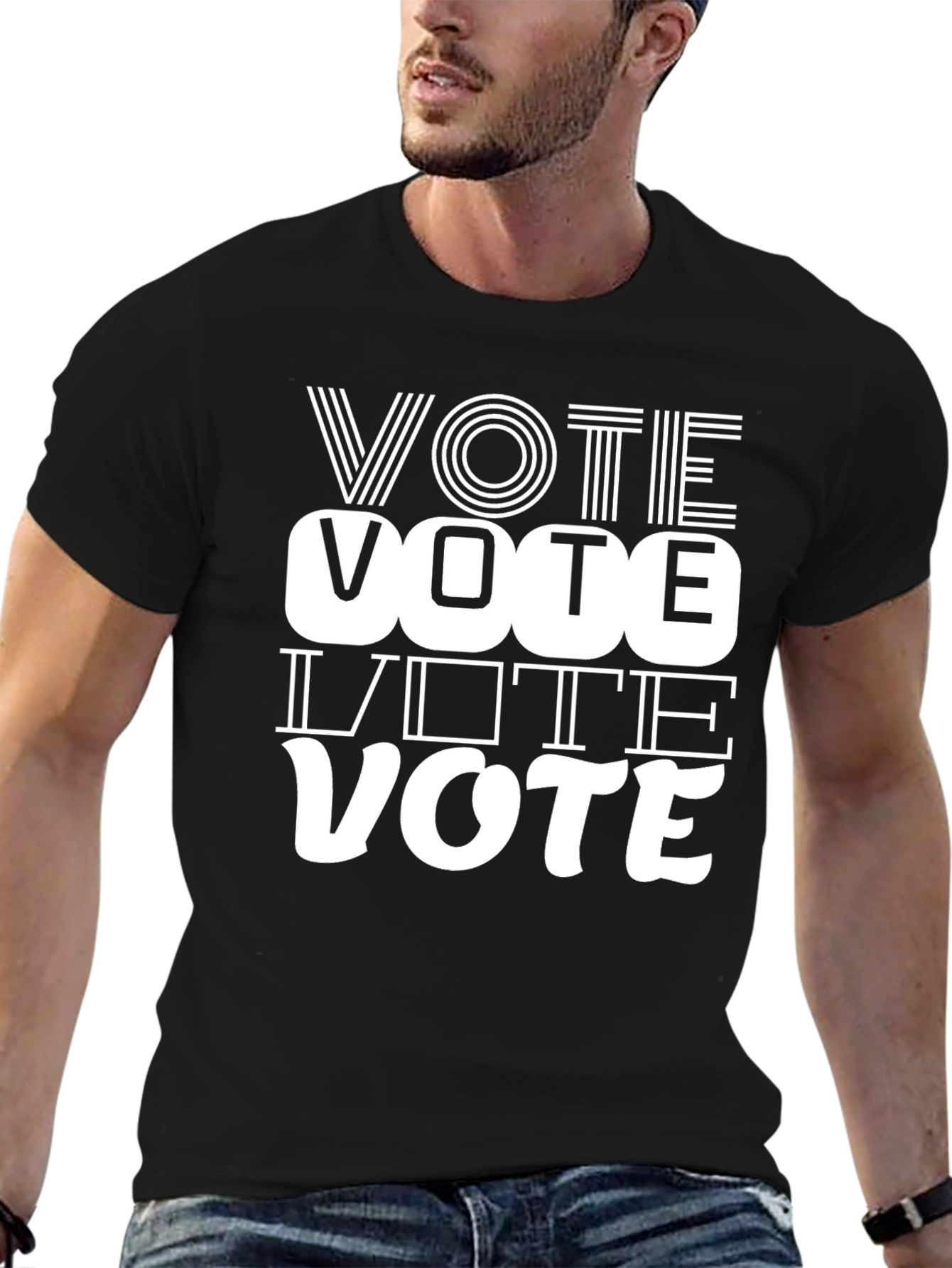 Black Vote Graphic T-Shirt - Election Day Reminder view 6