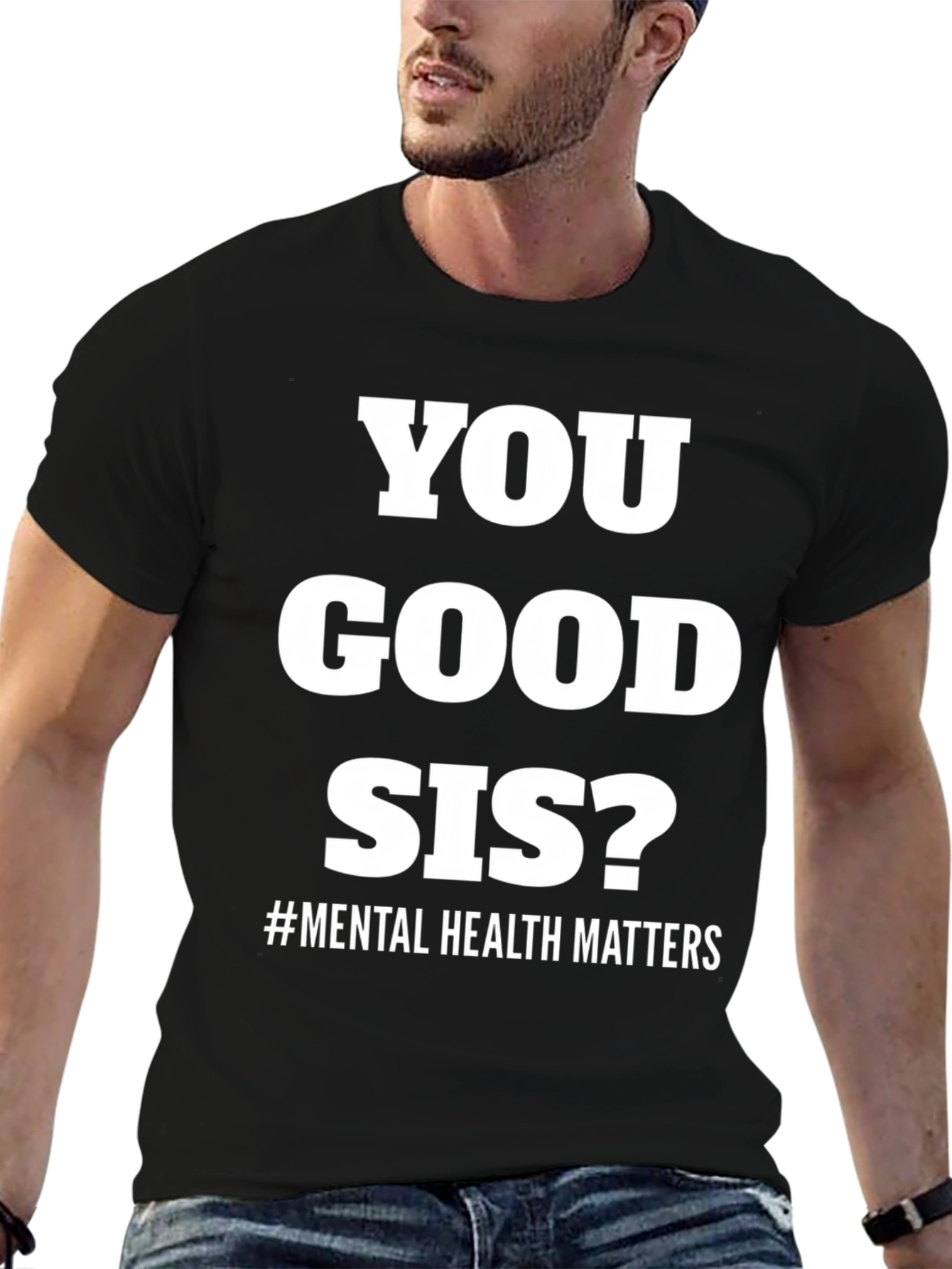 Black You Good Sis? Mental Health Matters Tee view 6