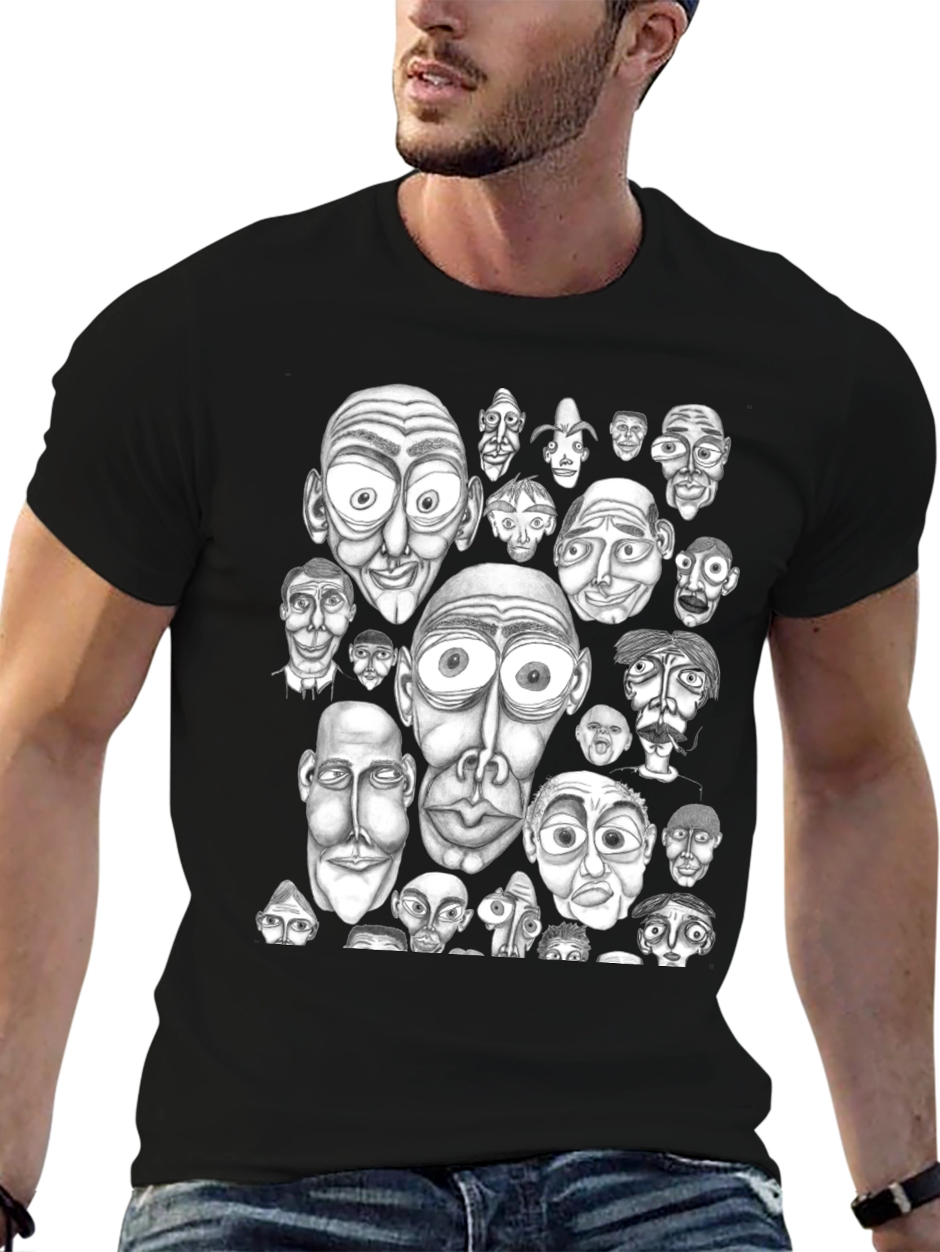 Black Faces Galore Graphic Tee view 6