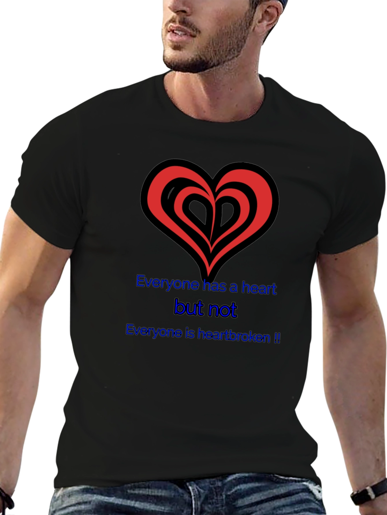 Black Heartbroken Graphic Tee - Black T-Shirt view 6