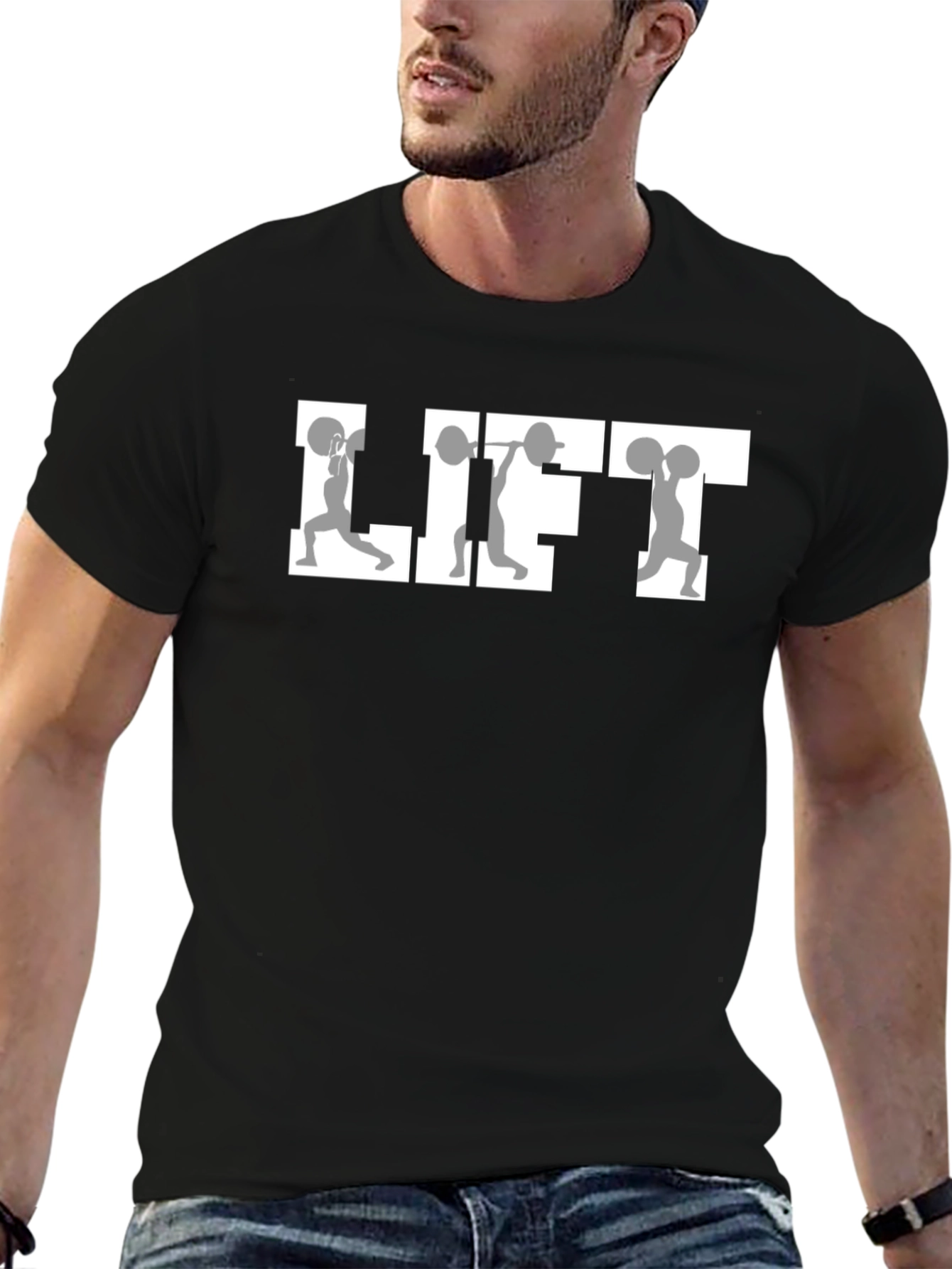 Black Weightlifting LIFT Graphic T-Shirt view 6