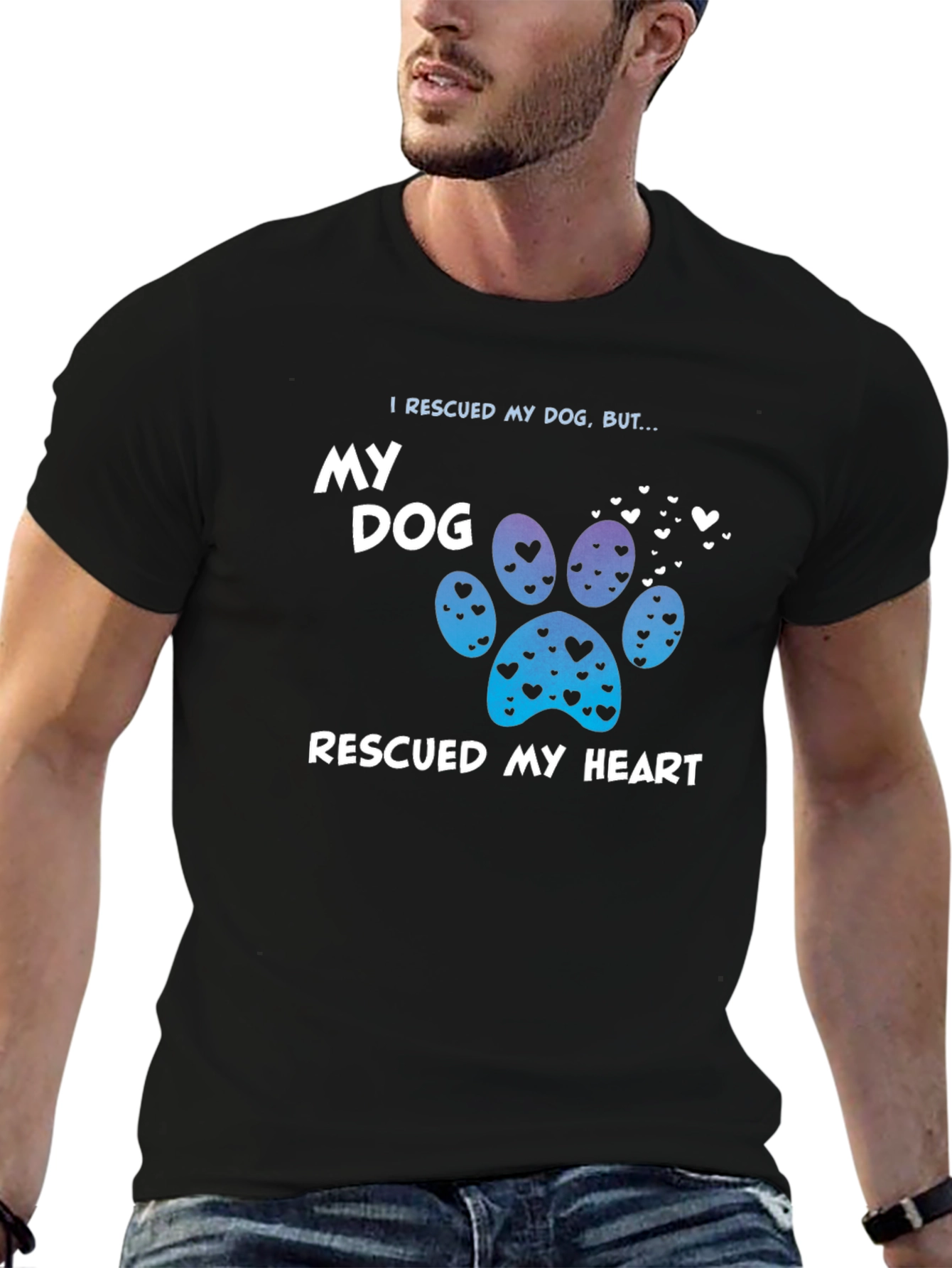 Rescued My Dog T-Shirt - 6