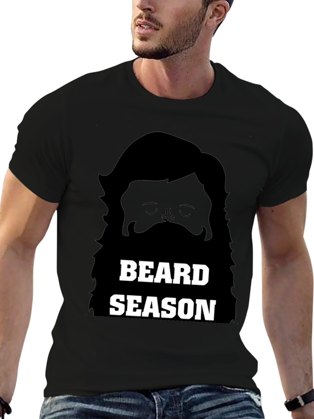 Black Beard Season Graphic Tee - Soft Cotton Unisex Shirt view 6