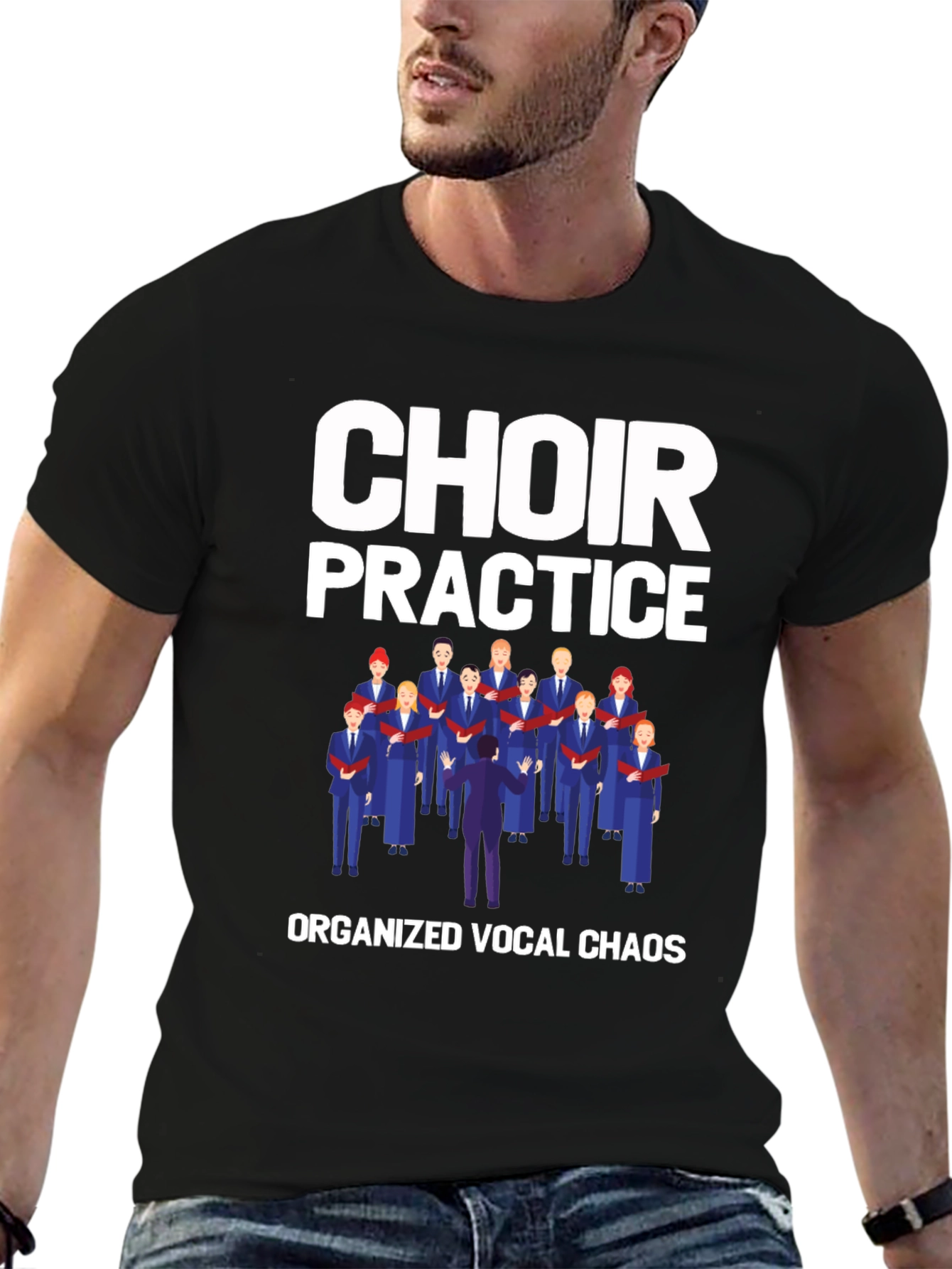 Black Choir Practice Graphic T-Shirt view 6