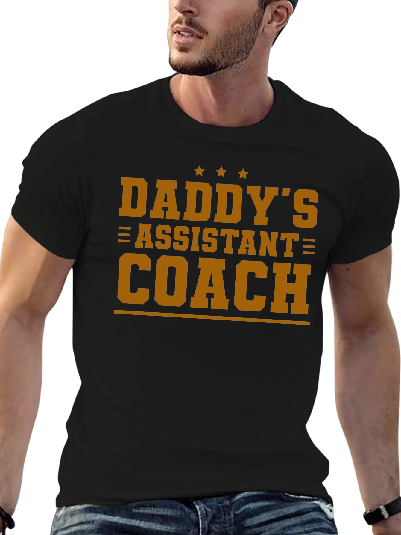 Black Daddy's Assistant Coach T-Shirt view 6