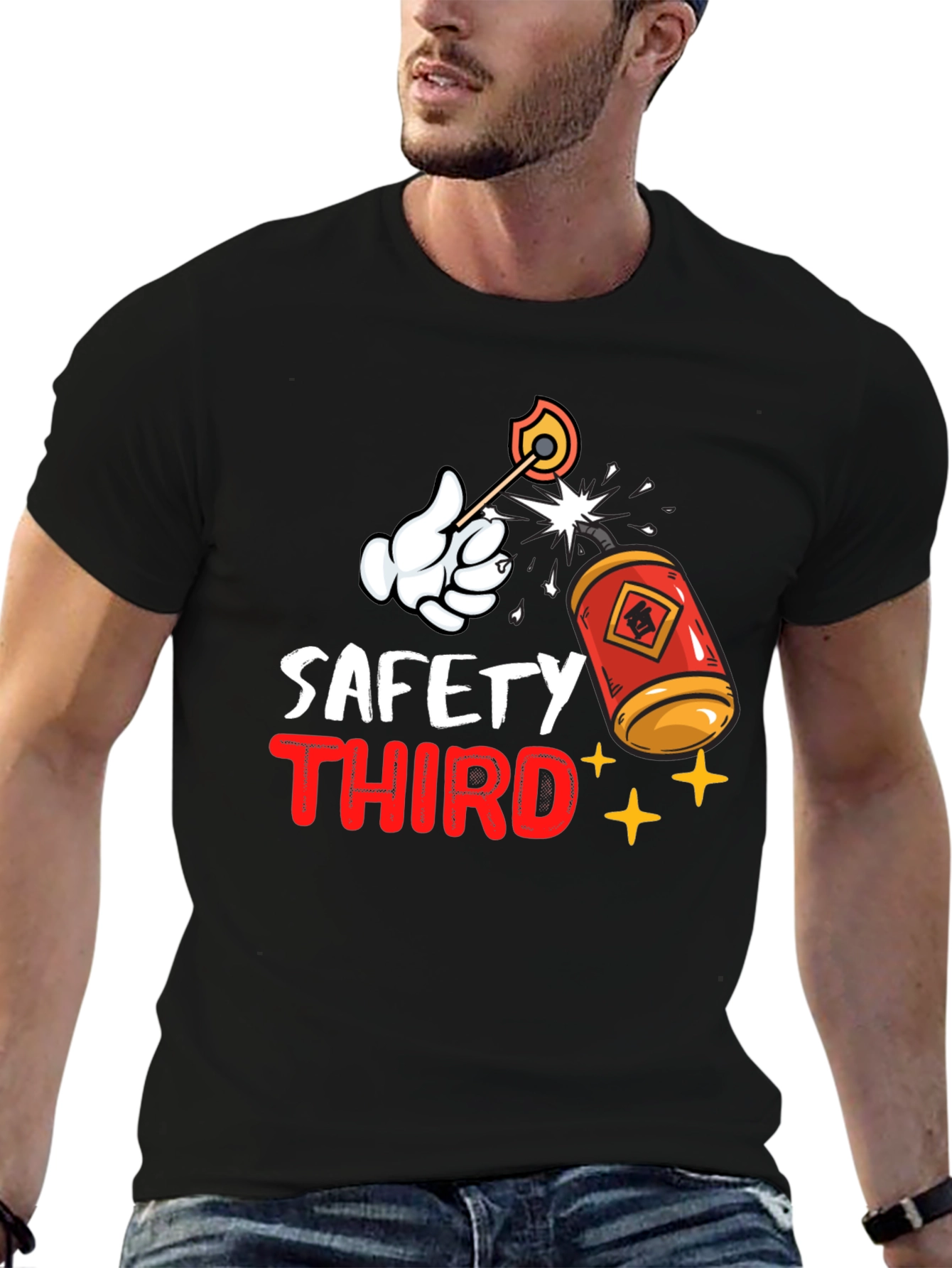 Black Safety Third Graphic T-Shirt view 6