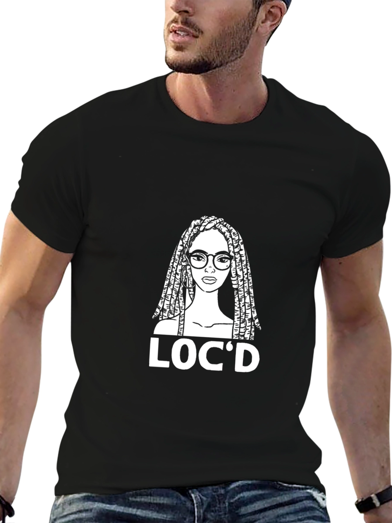 Black Loc'd T-Shirt - Black Graphic Tee view 6