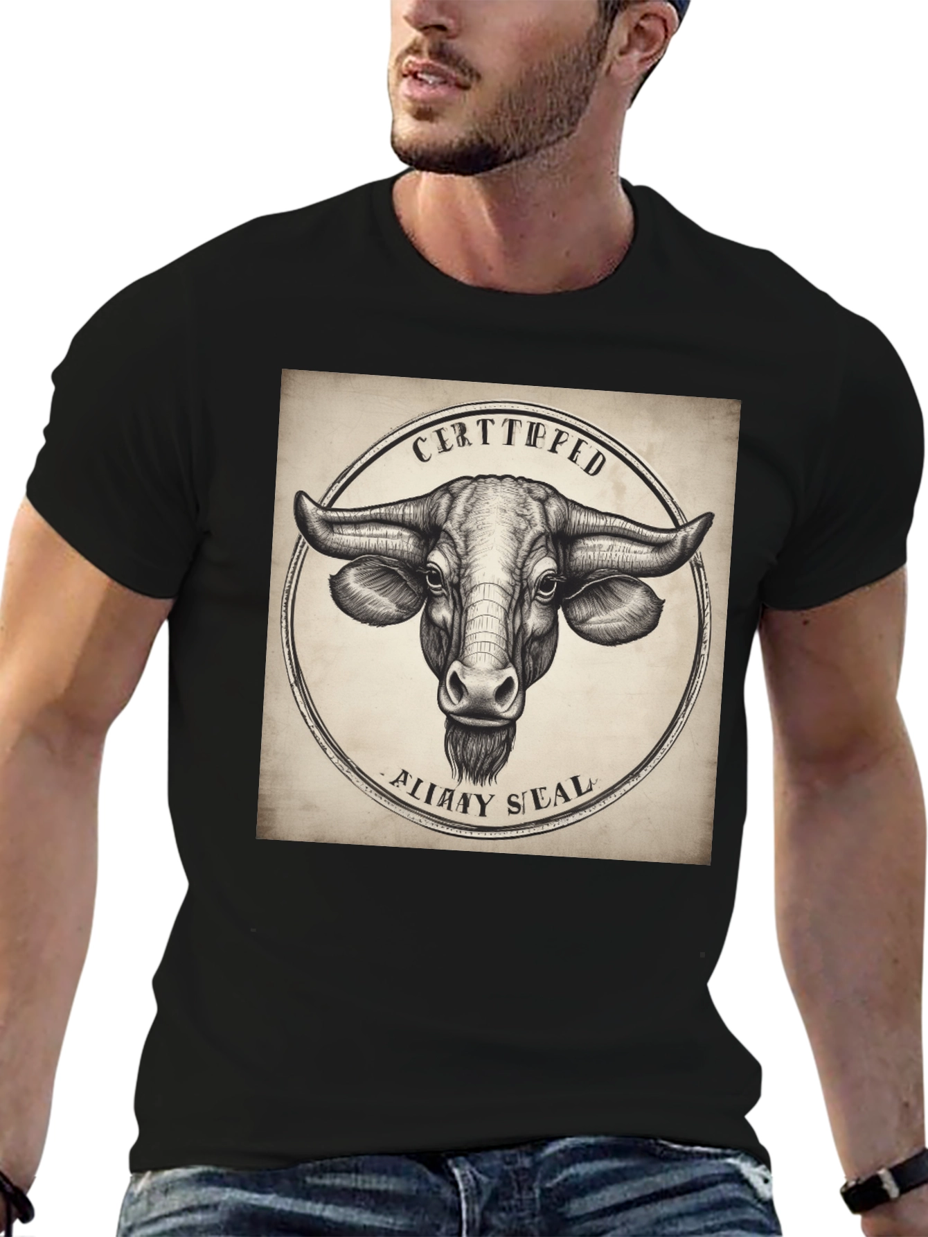 Black Certified Quality Seal Graphic Tee view 6