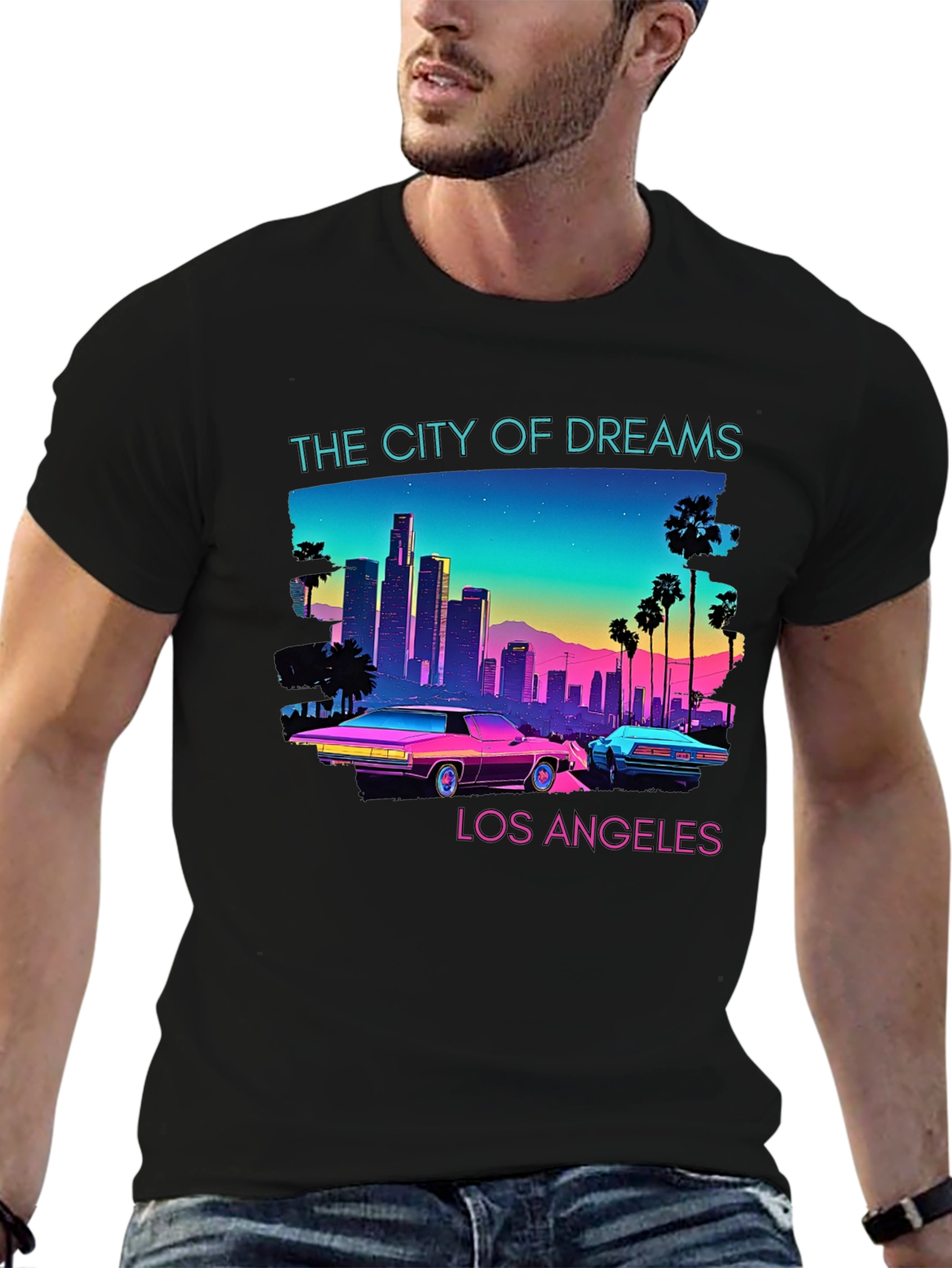 Retro Los Angeles Graphic T-Shirt - 6