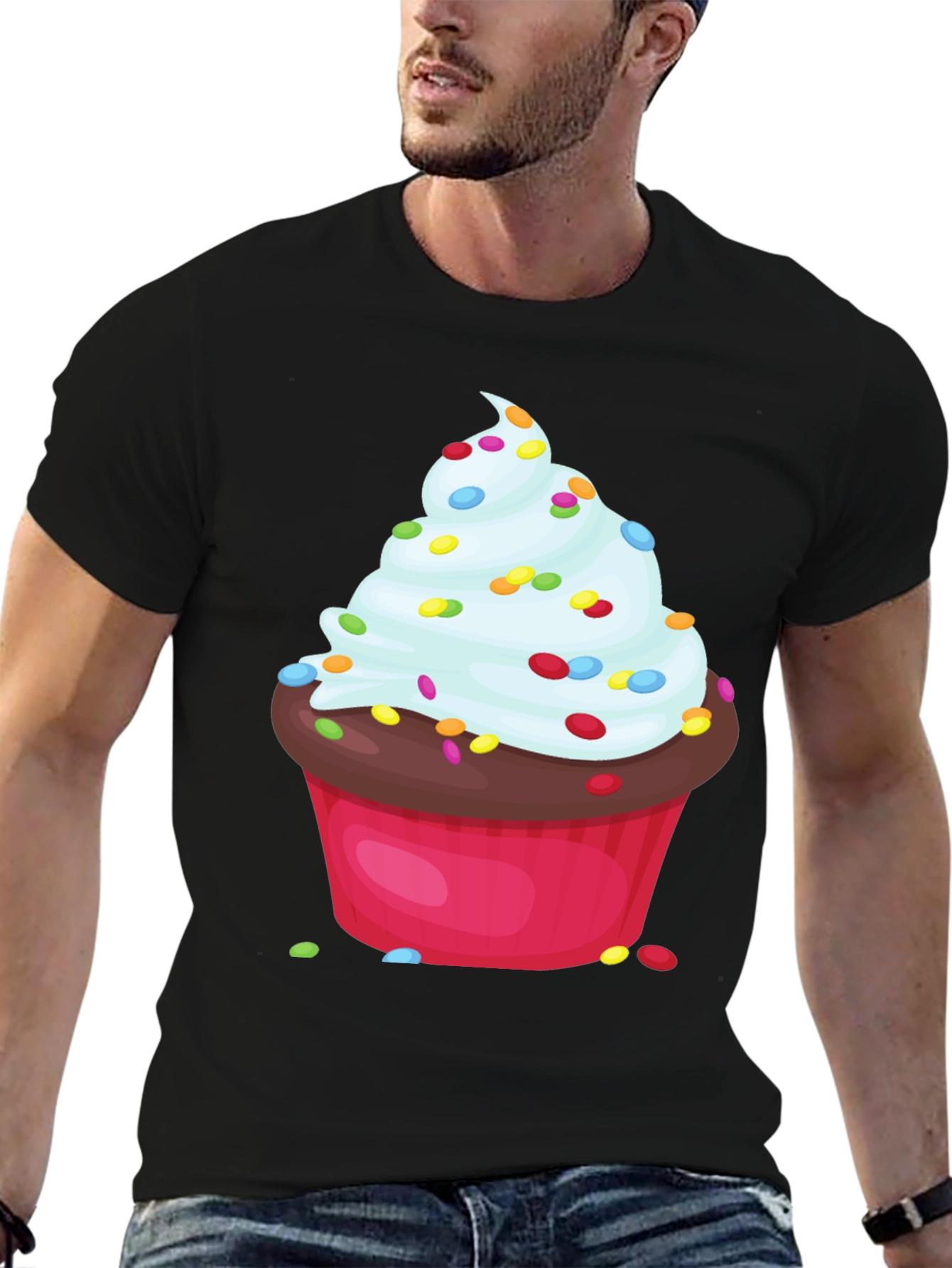 Black Cupcake Graphic T-Shirt - Sweet Treat Tee view 6