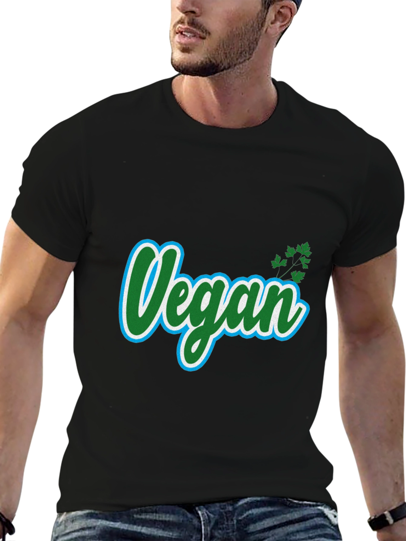 Black Vegan T-Shirt - Plant-Based Lifestyle view 6