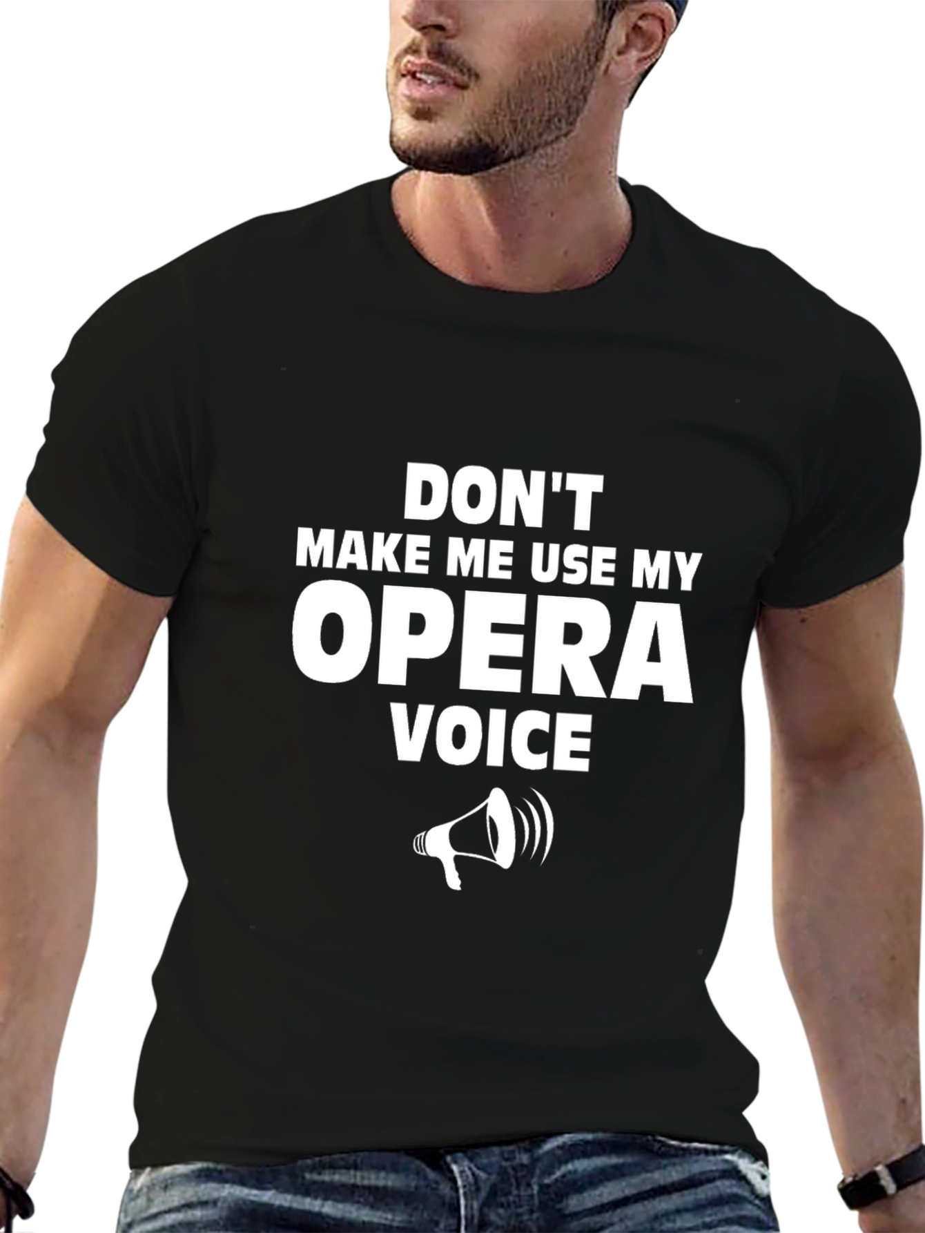 Black Opera Voice Black T-Shirt: Funny Vocalist Gift view 6
