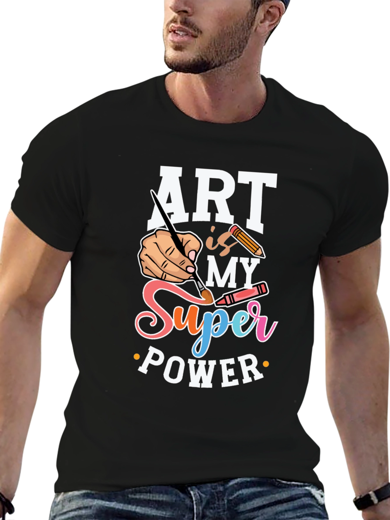 Black Art is My Super Power Graphic Tee - Artist T-Shirt view 6