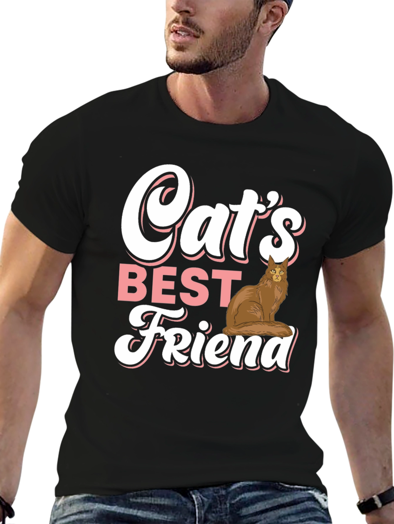 Black Cat's Best Friend Graphic Tee - Soft Cotton Comfort view 6