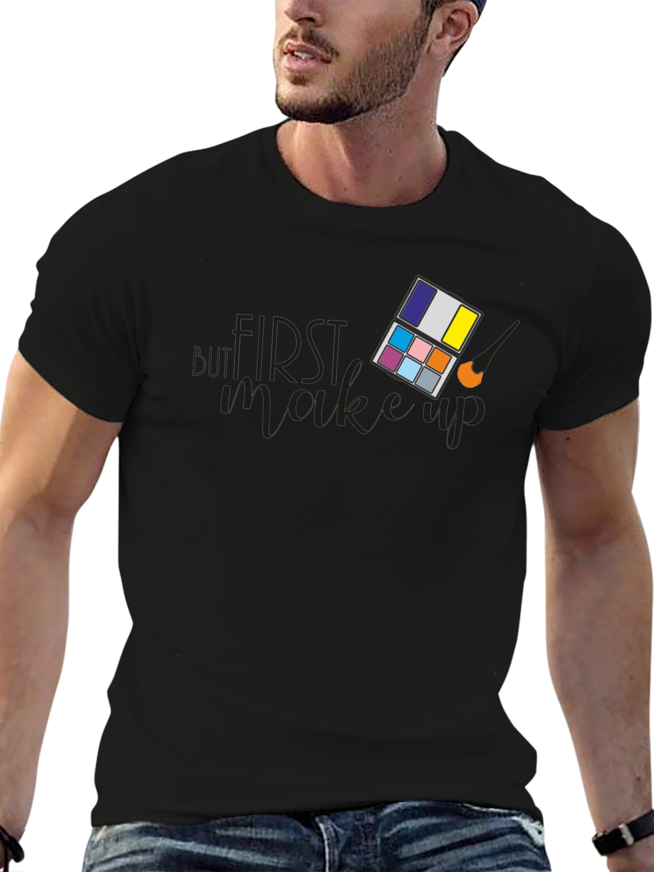 Black First Makeup Palette Graphic Tee - Unisex view 6