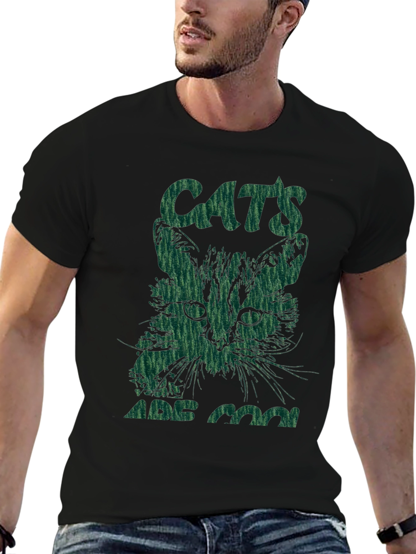 Black Cool Cats Graphic T-Shirt view 6