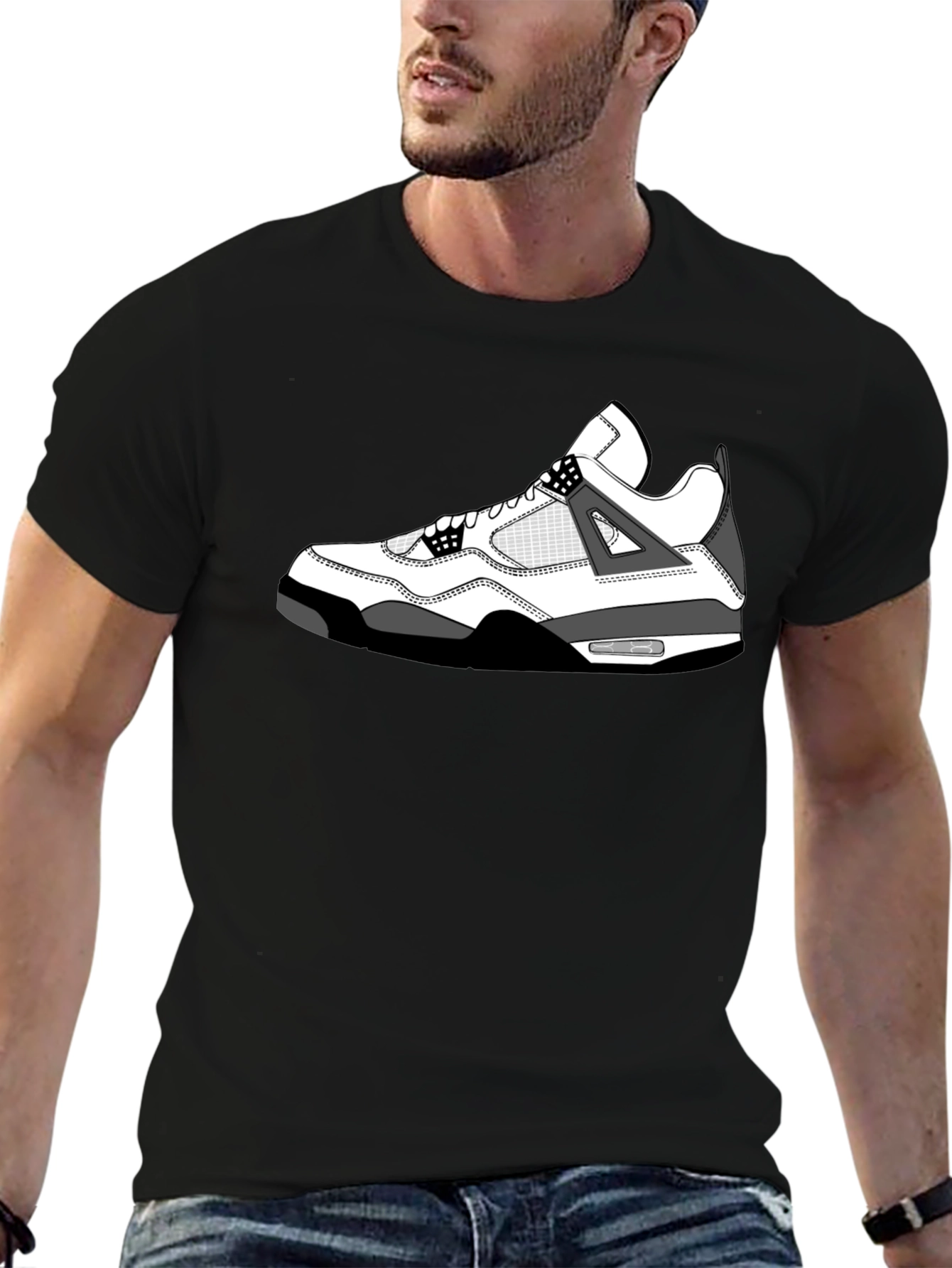 Sneaker Graphic T-Shirt - Black - 6