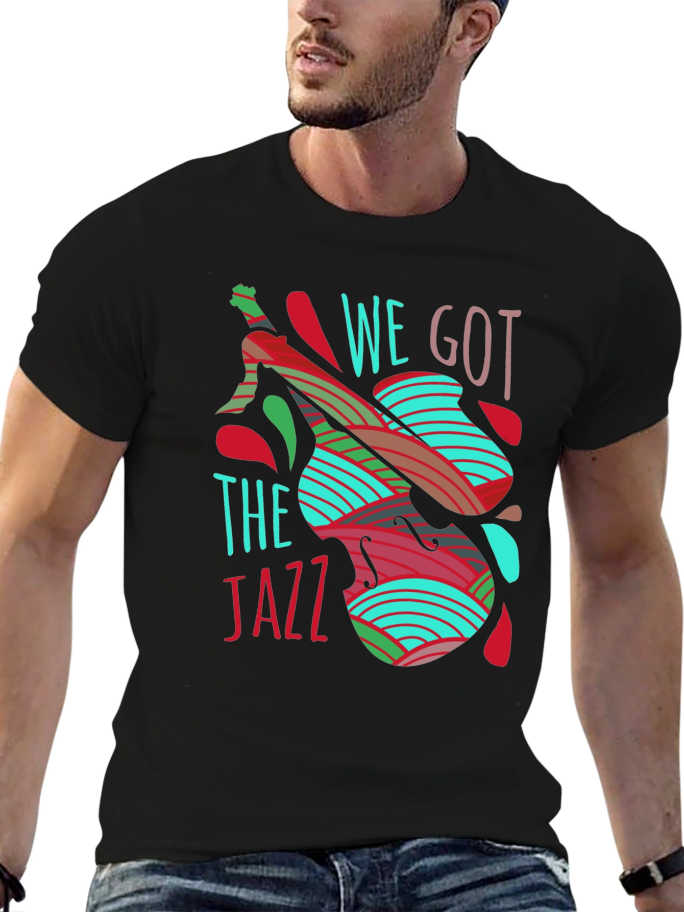 Black We Got The Jazz T-Shirt - Unique Music Tee view 6
