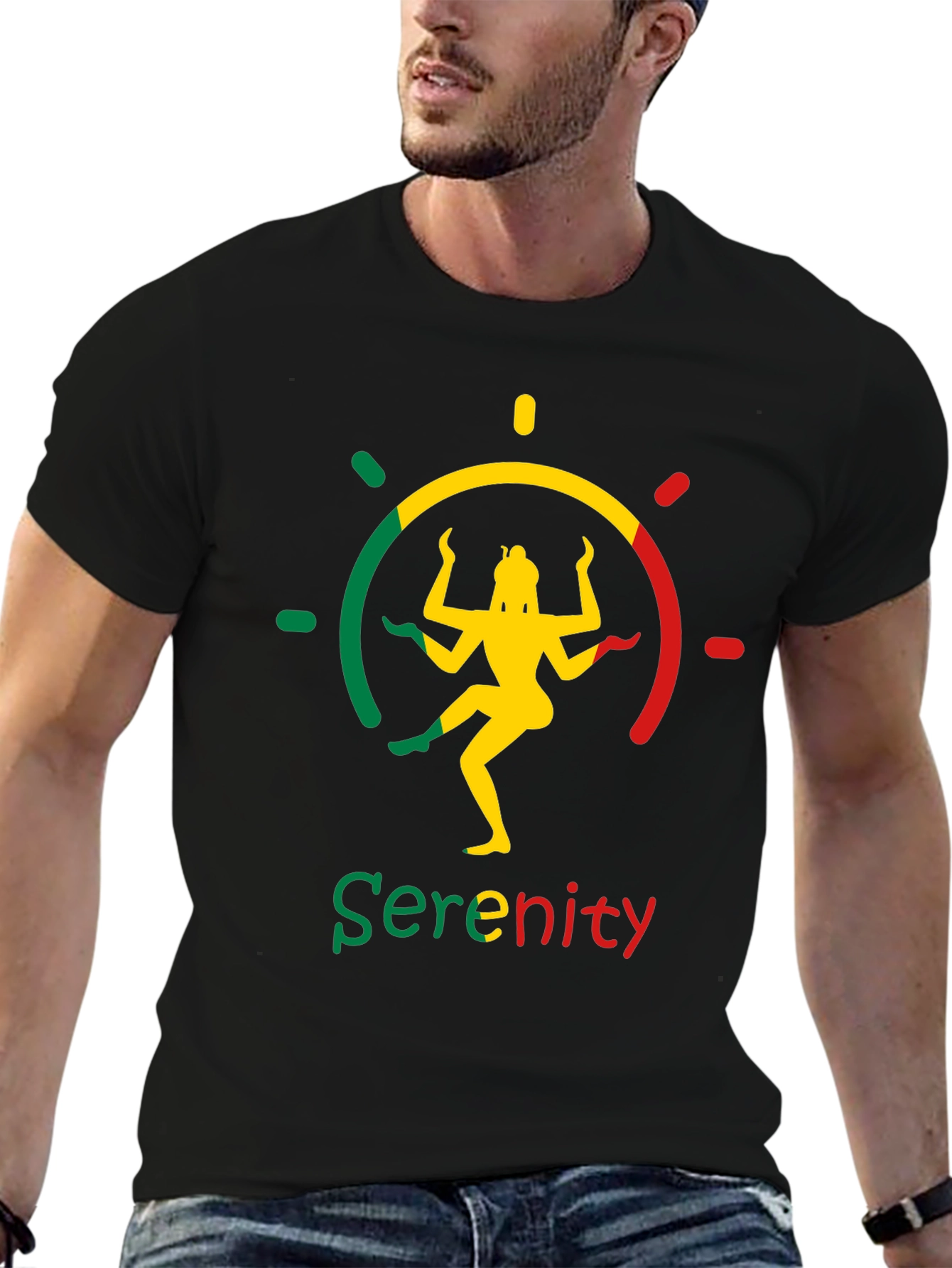 Black Serenity Dance Graphic T-Shirt view 6