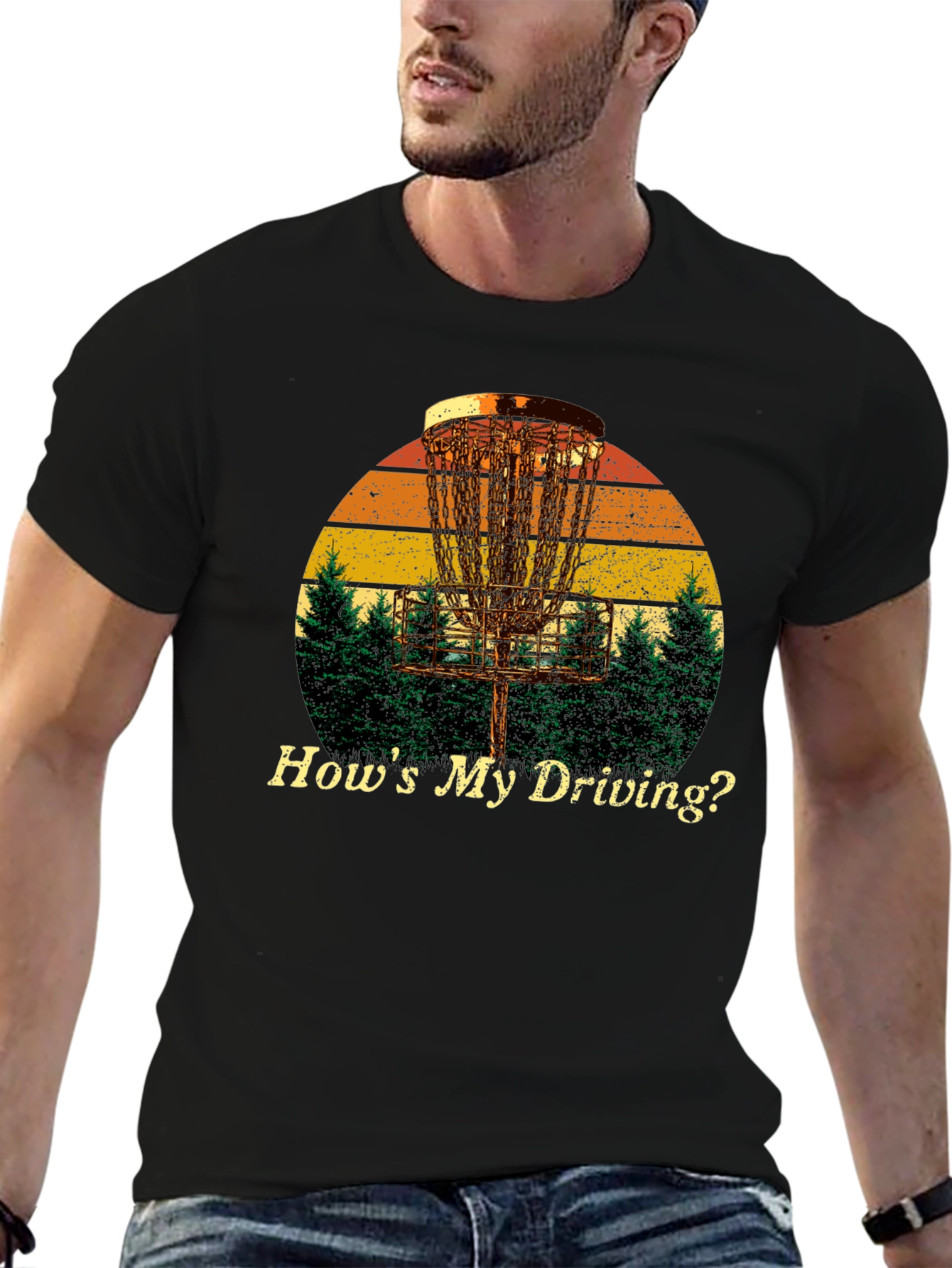 Black How's My Driving Disc Golf Tee view 6