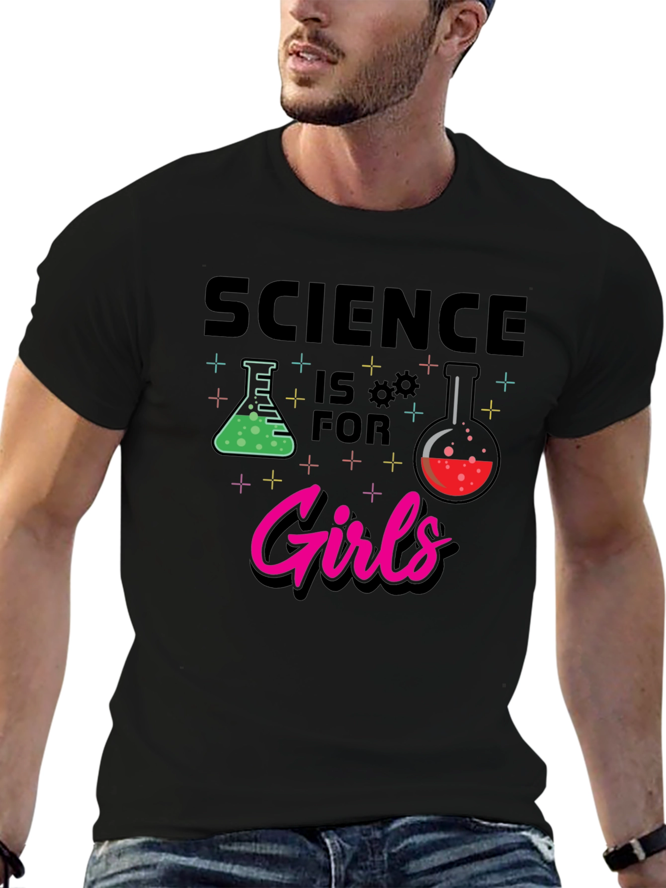 Black Science is for Girls T-Shirt view 6