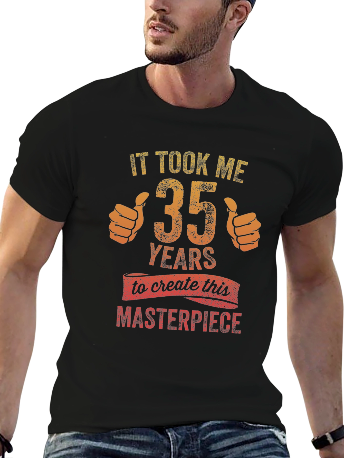 Black 35 Years Masterpiece Graphic Tee - Black view 6