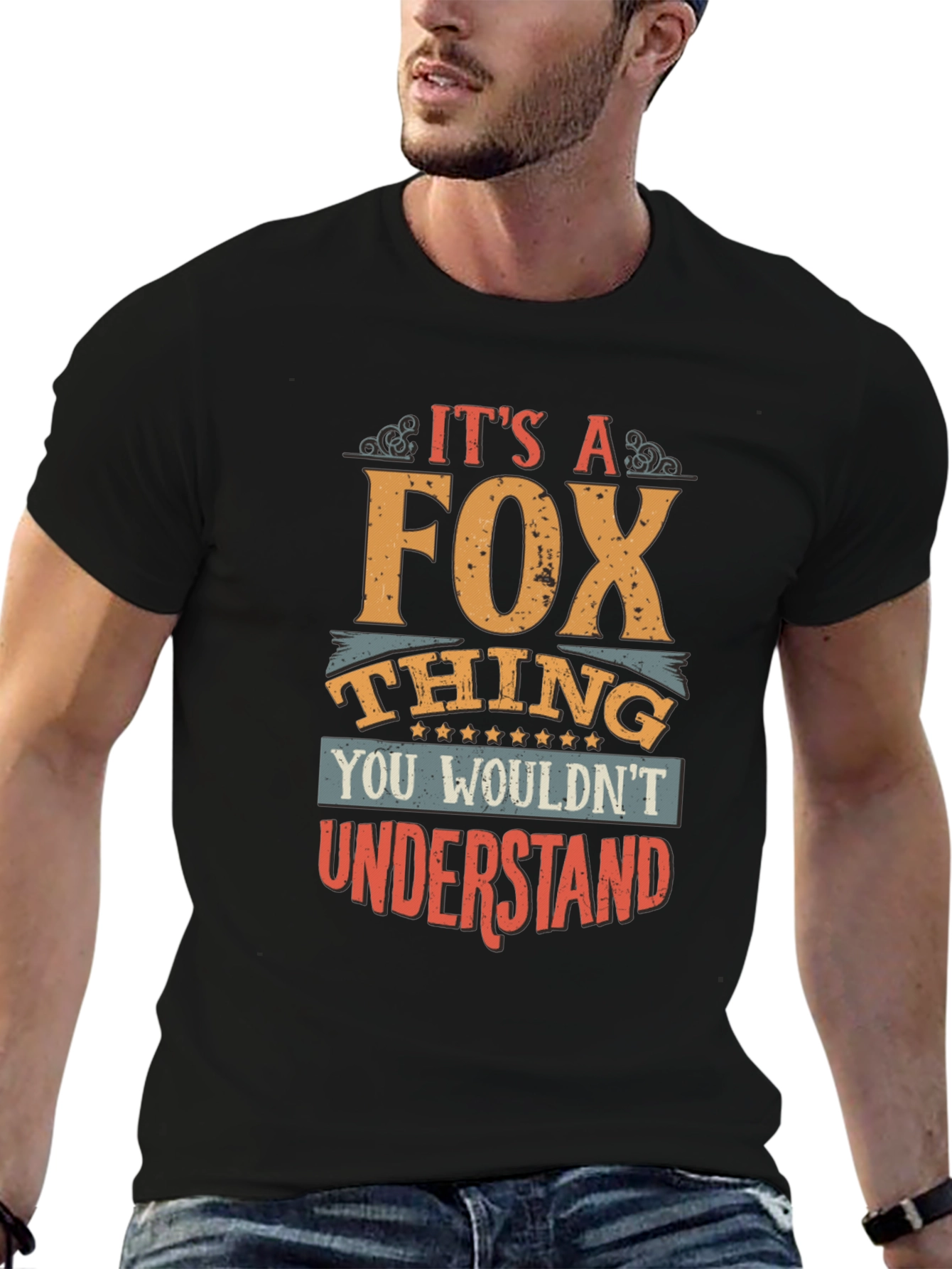 Black It's a Fox Thing T-Shirt view 6
