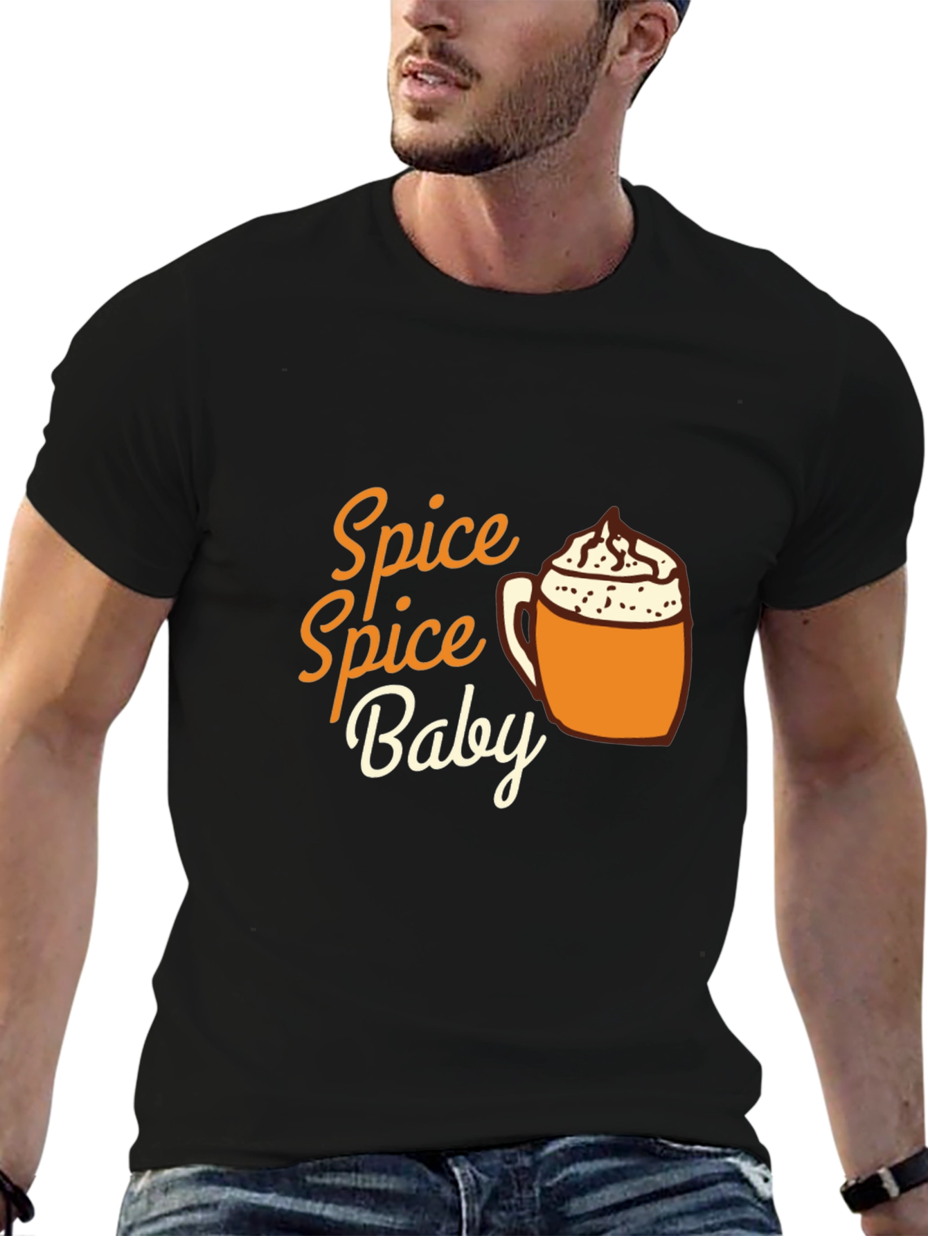 Black Spice Spice Baby Tee - Pumpkin Latte Season view 6