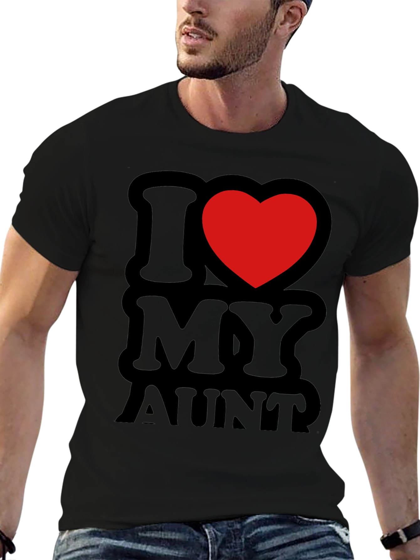Black I Heart My Aunt T-Shirt - Black view 6