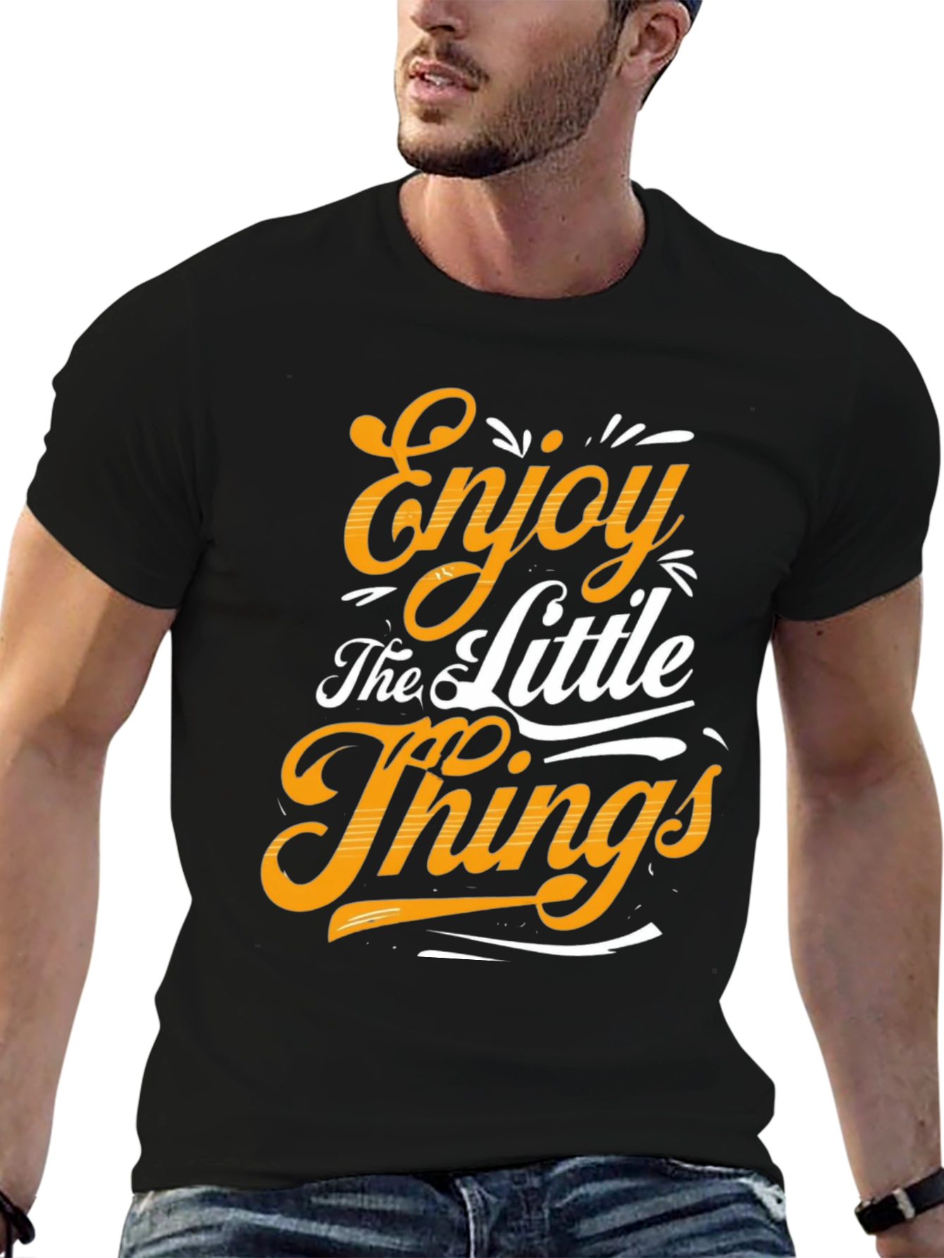 Black Enjoy the Little Things Graphic Tee view 6