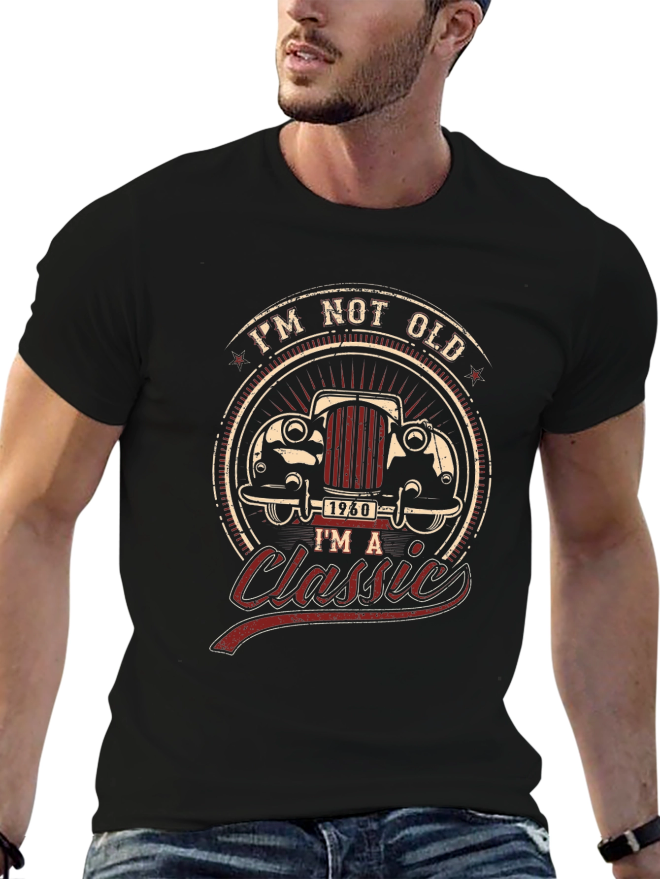 Black I'm Not Old, I'm a Classic T-Shirt view 6